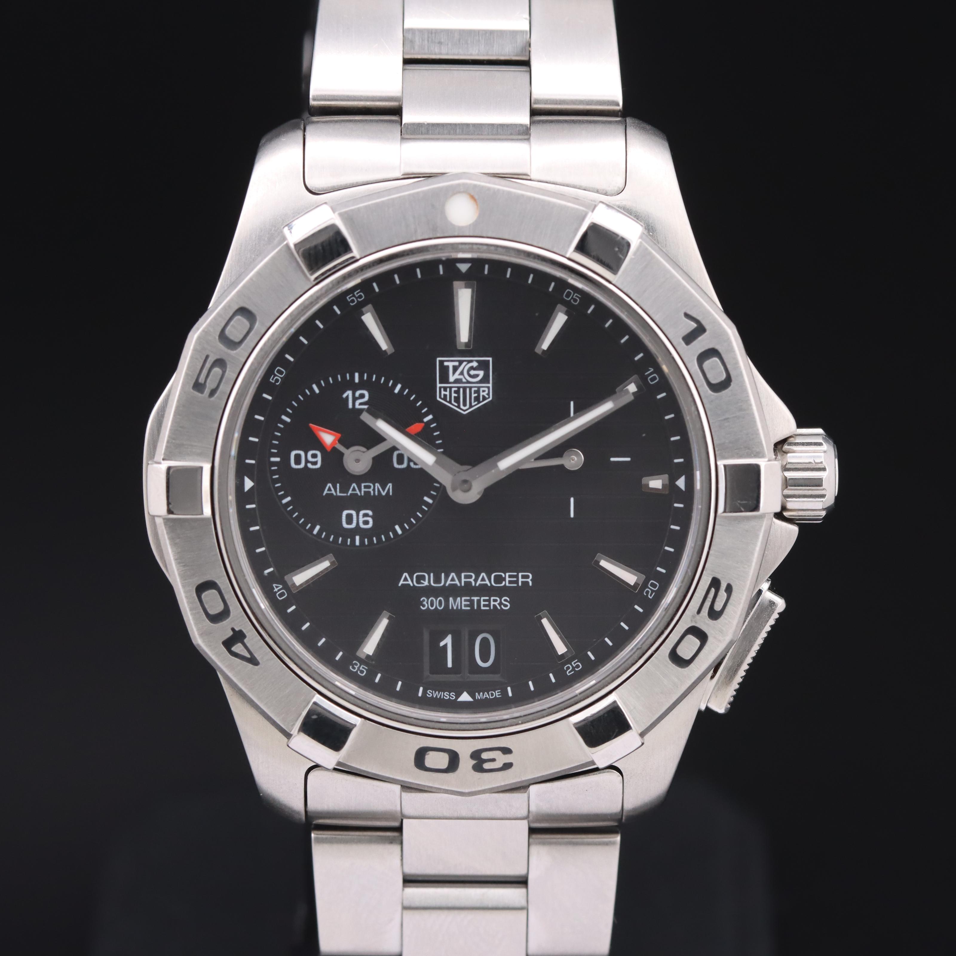 TAG Heuer Aquaracer Alarm Big Date 40mm Black Watch