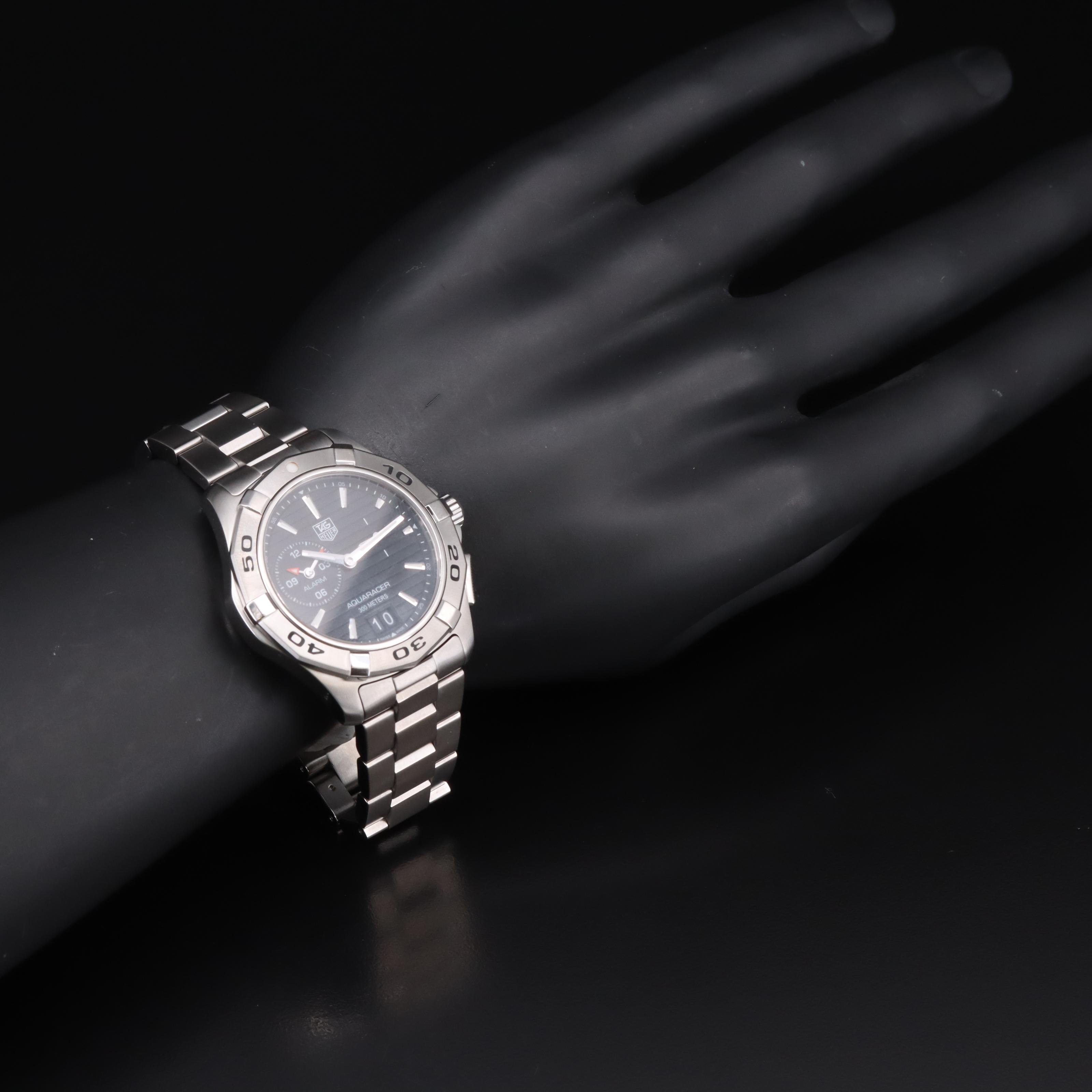 TAG Heuer Aquaracer Alarm Big Date 40mm Black Watch