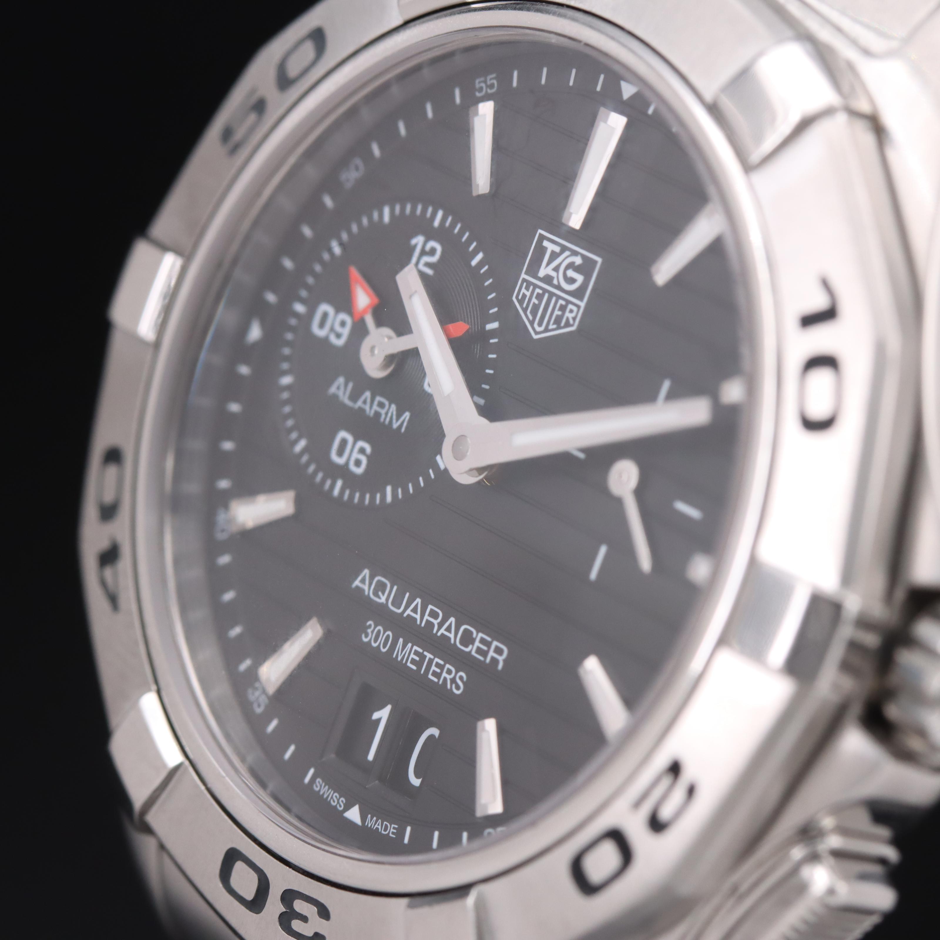 TAG Heuer Aquaracer Alarm Big Date 40mm Black Watch