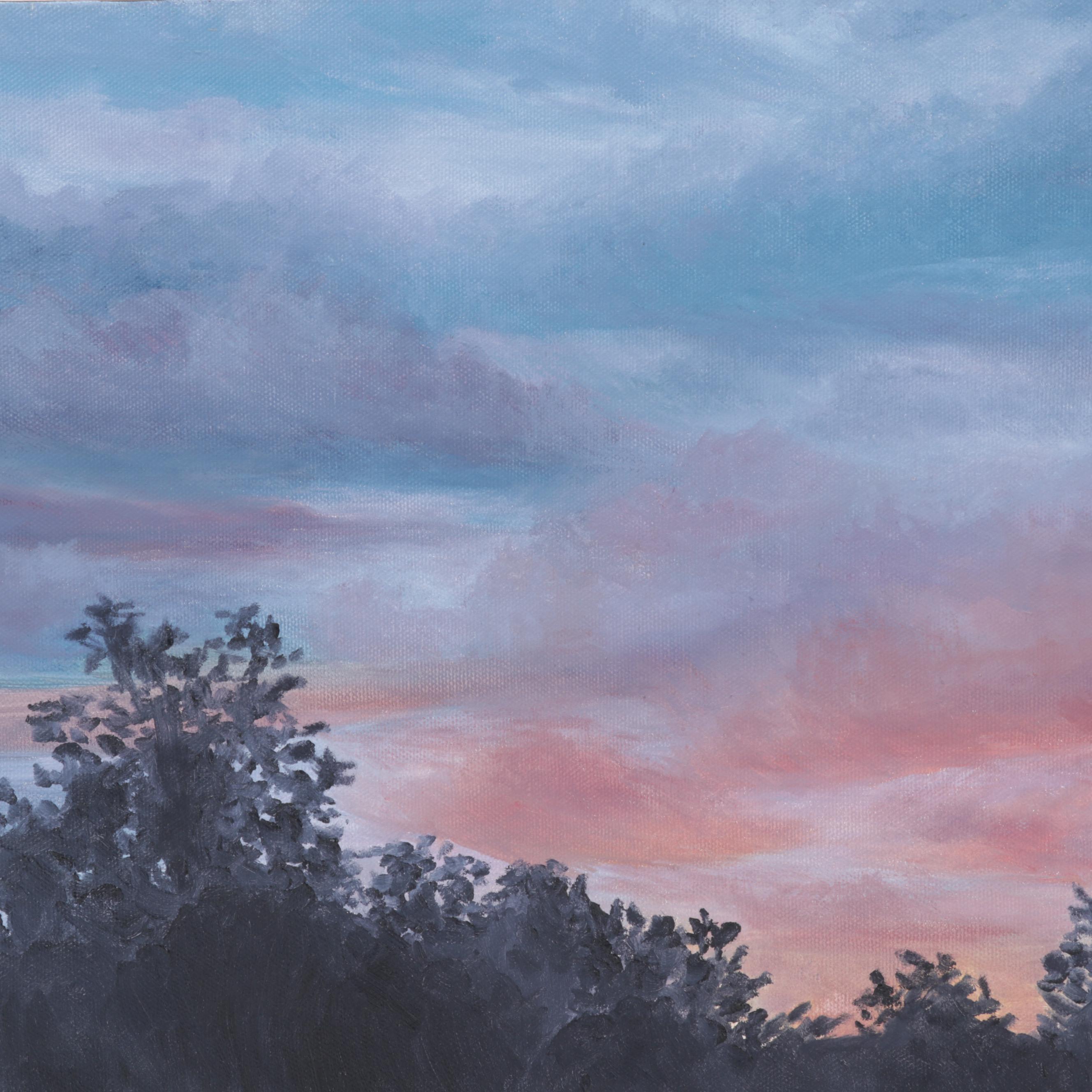 Rachel Grass Acrylic Painting "Dusk Along the Road," 2015