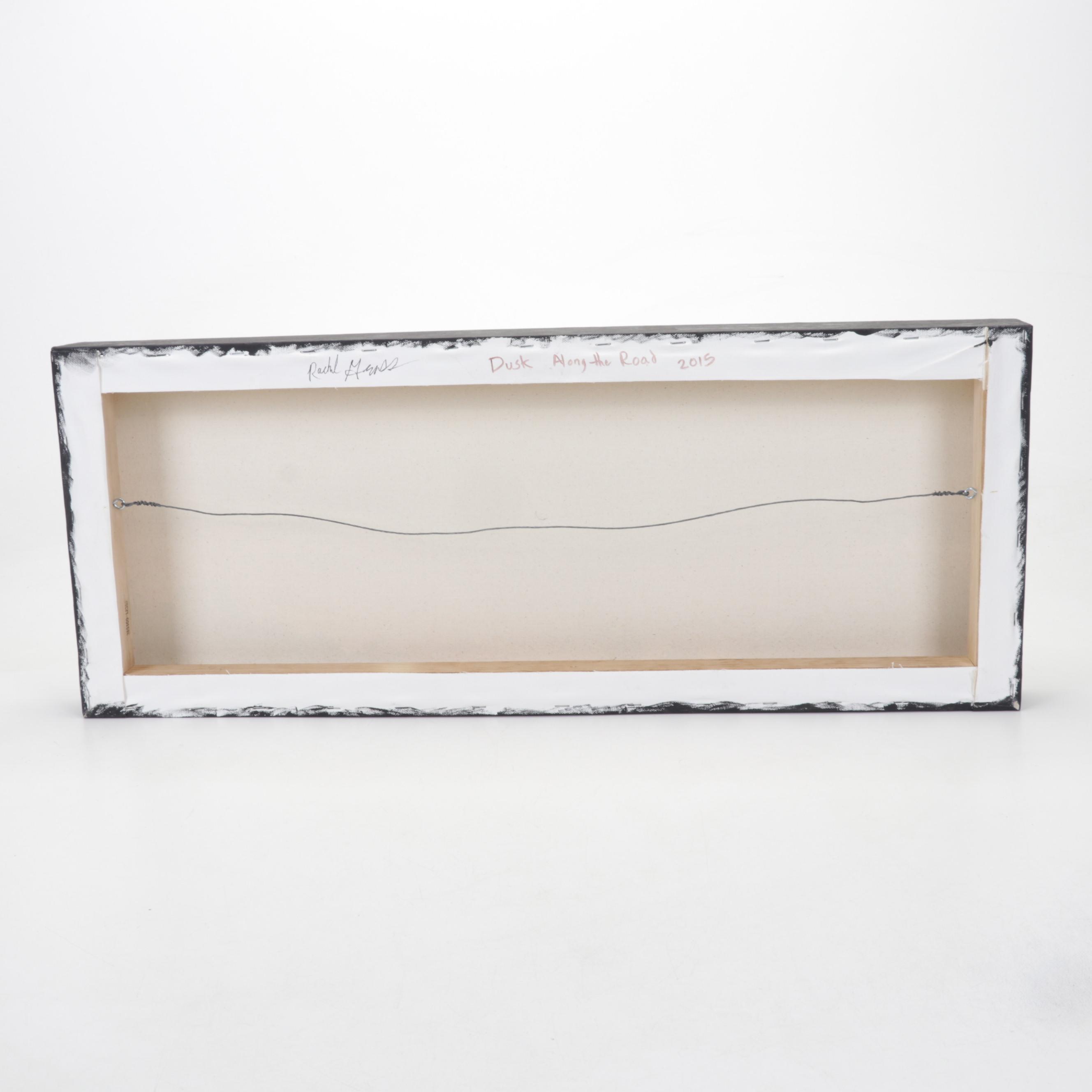 Rachel Grass Acrylic Painting "Dusk Along the Road," 2015