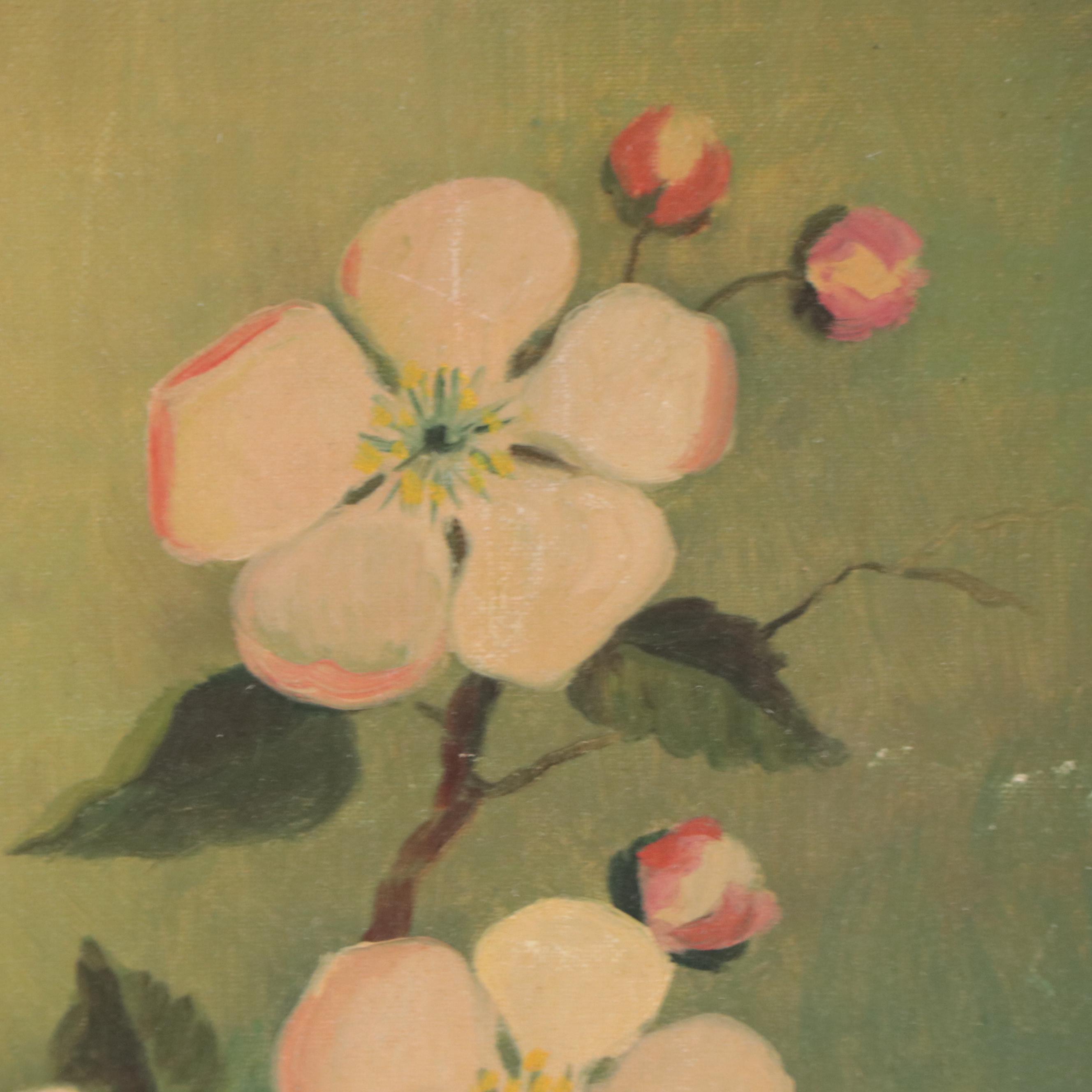 Corynne Snyder Oil Painting of Cherry Blossoms