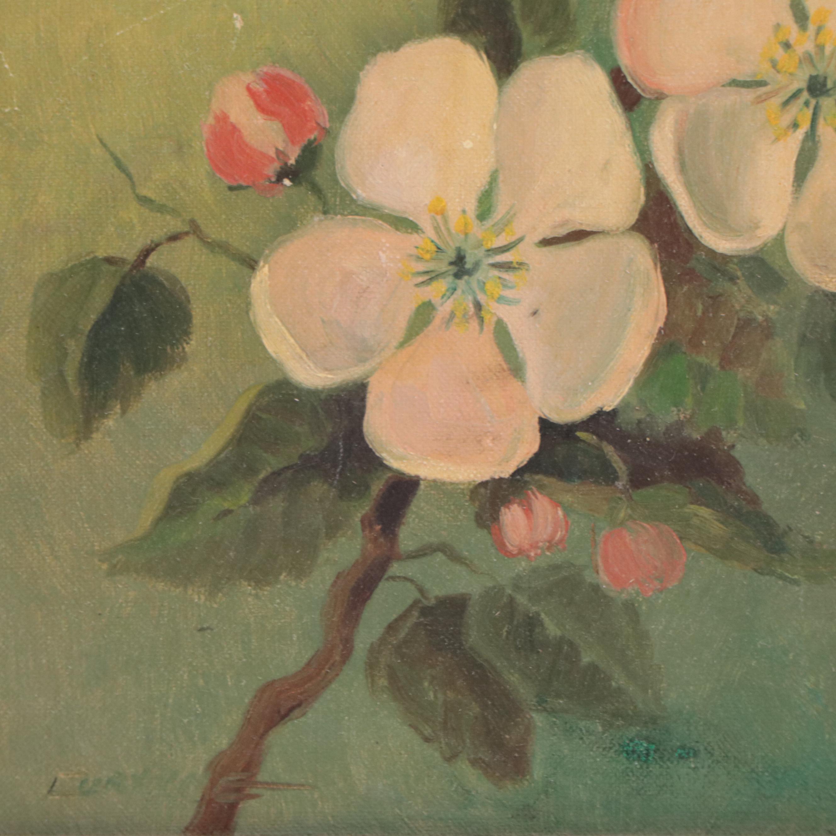 Corynne Snyder Oil Painting of Cherry Blossoms