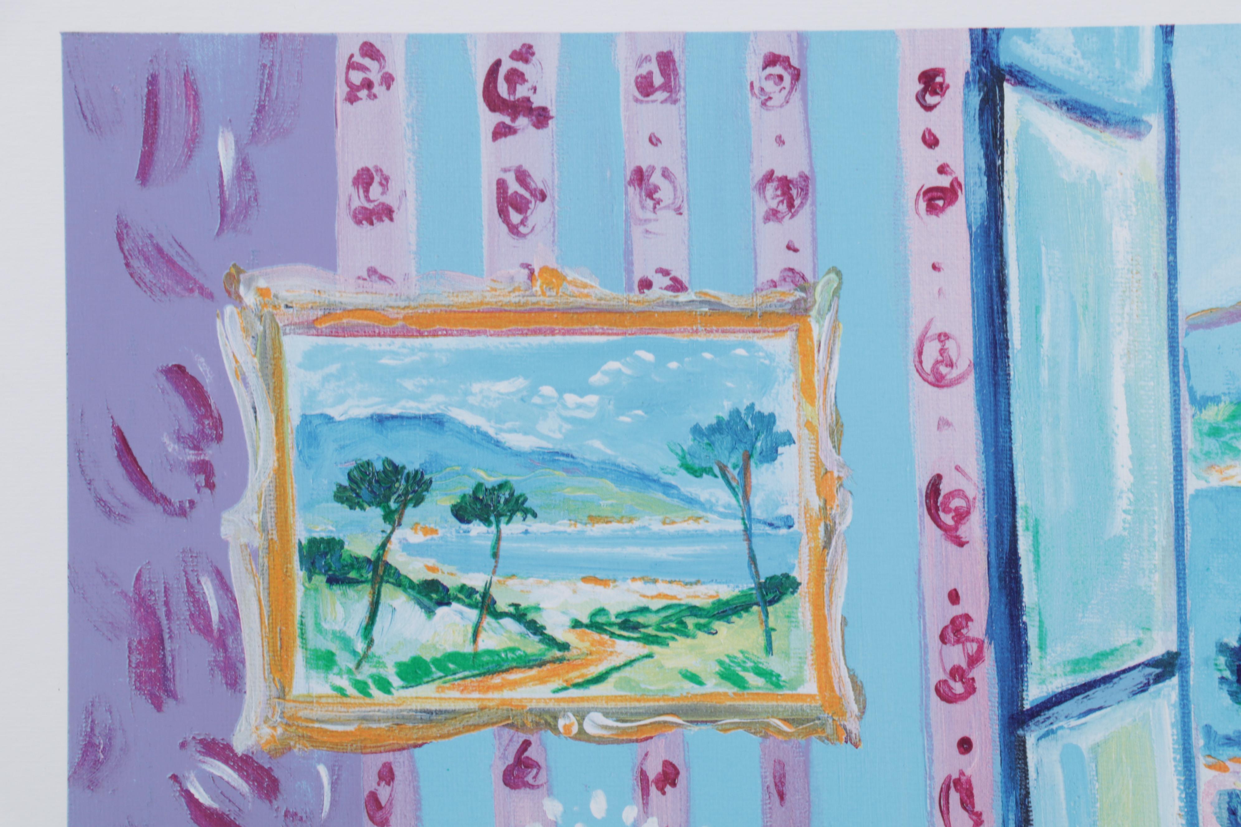 Jean-Claude Picot Seriolithograph "Le Balcon à St. Tropez," Circa 2002