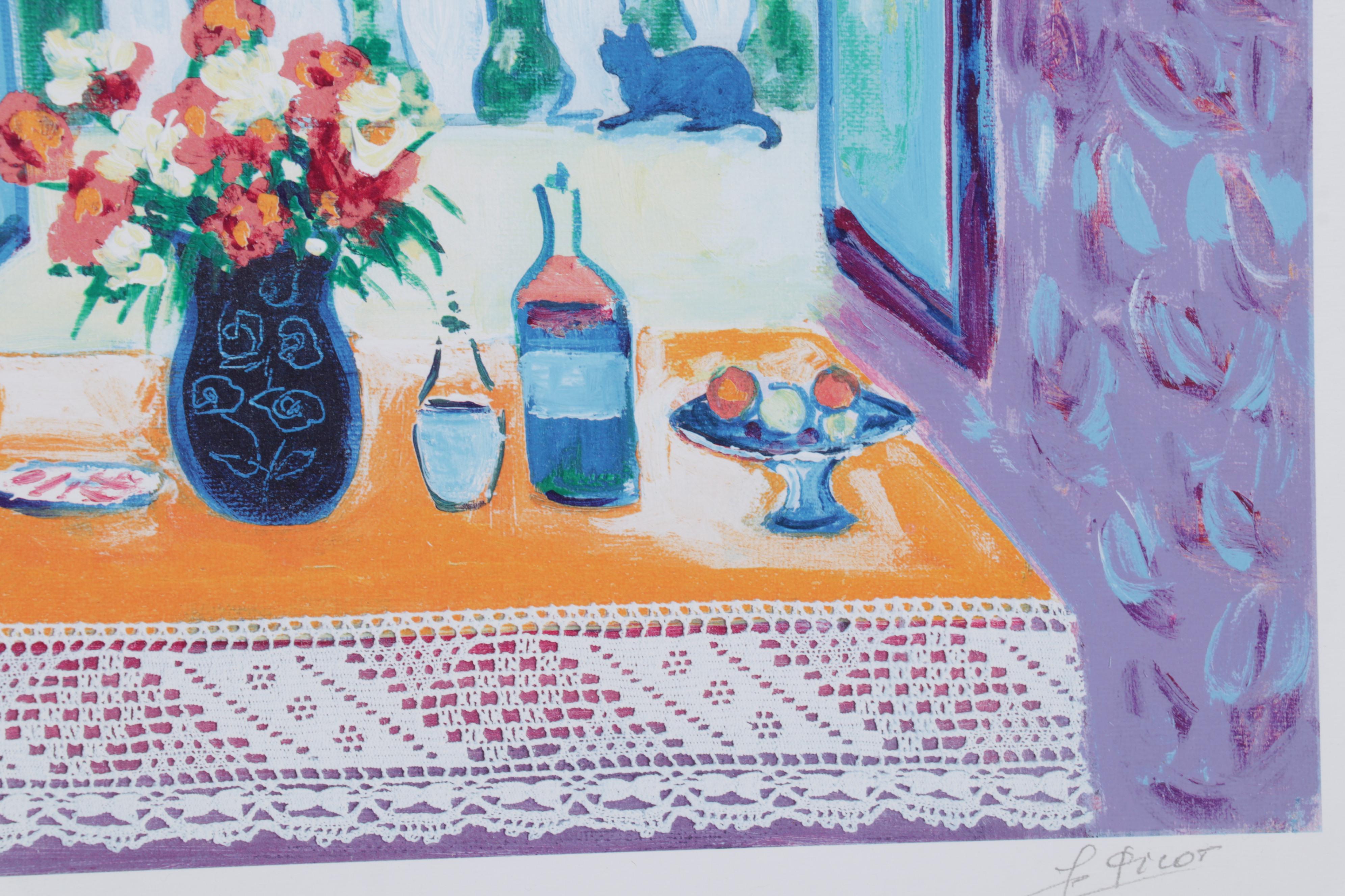 Jean-Claude Picot Seriolithograph "Le Balcon à St. Tropez," Circa 2002