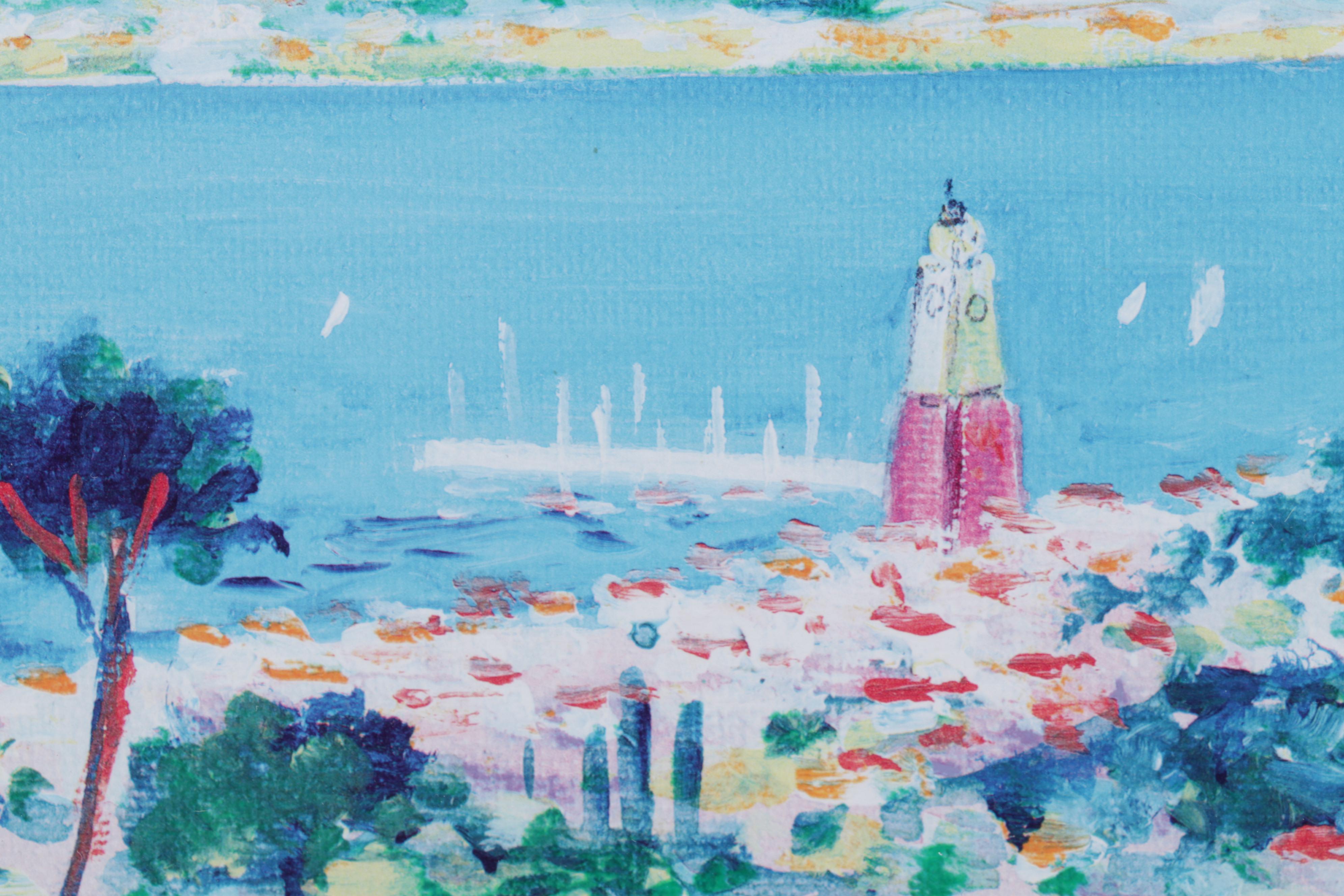 Jean-Claude Picot Seriolithograph "Le Balcon à St. Tropez," Circa 2002