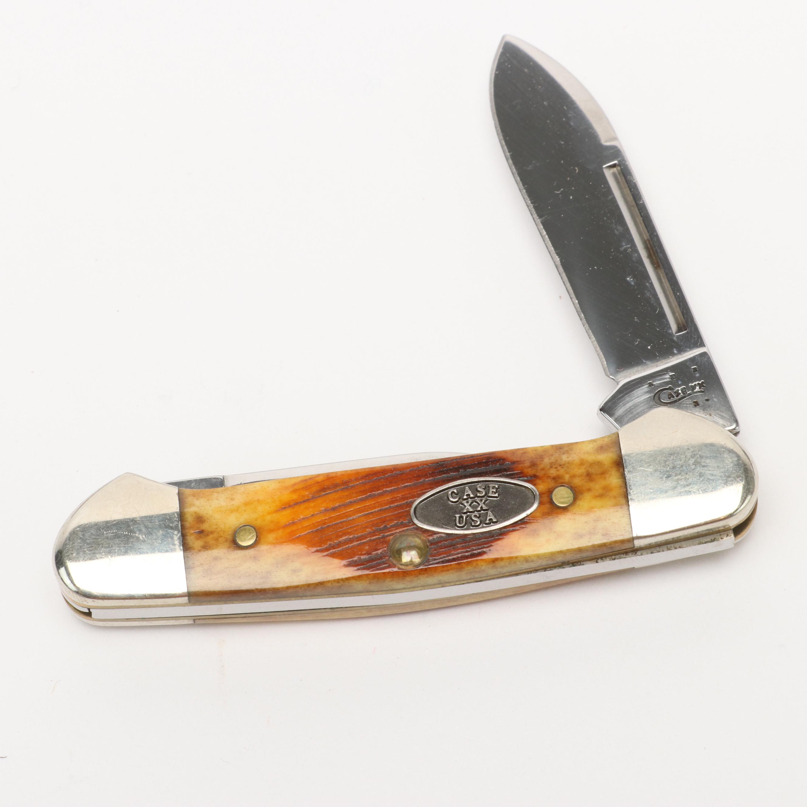 Case Stainless Steel Folding Pocket Knife with Knife Roll