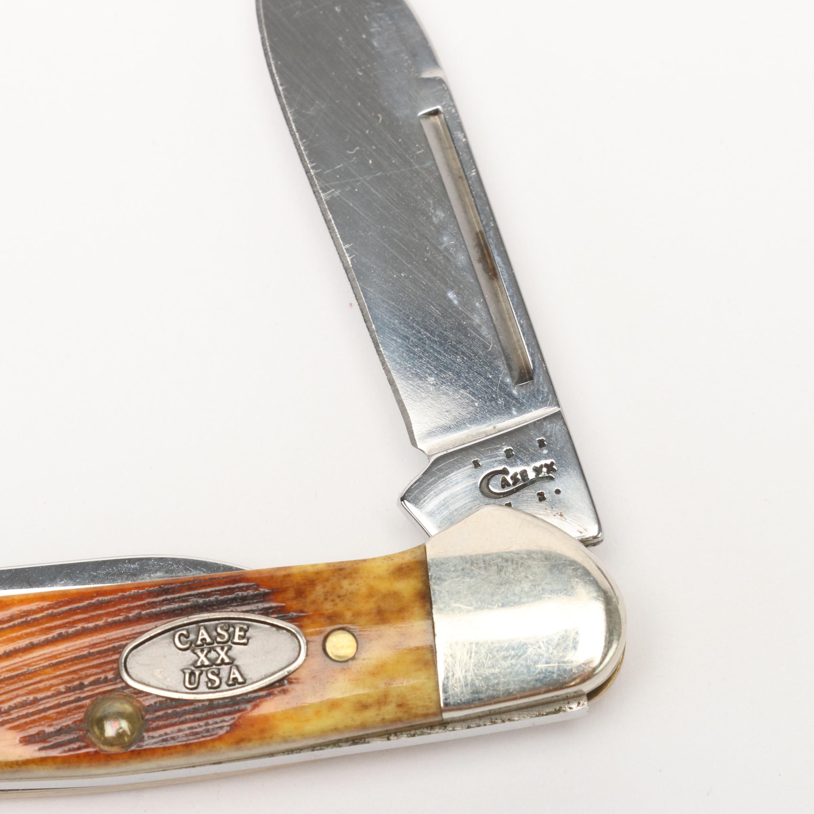 Case Stainless Steel Folding Pocket Knife with Knife Roll