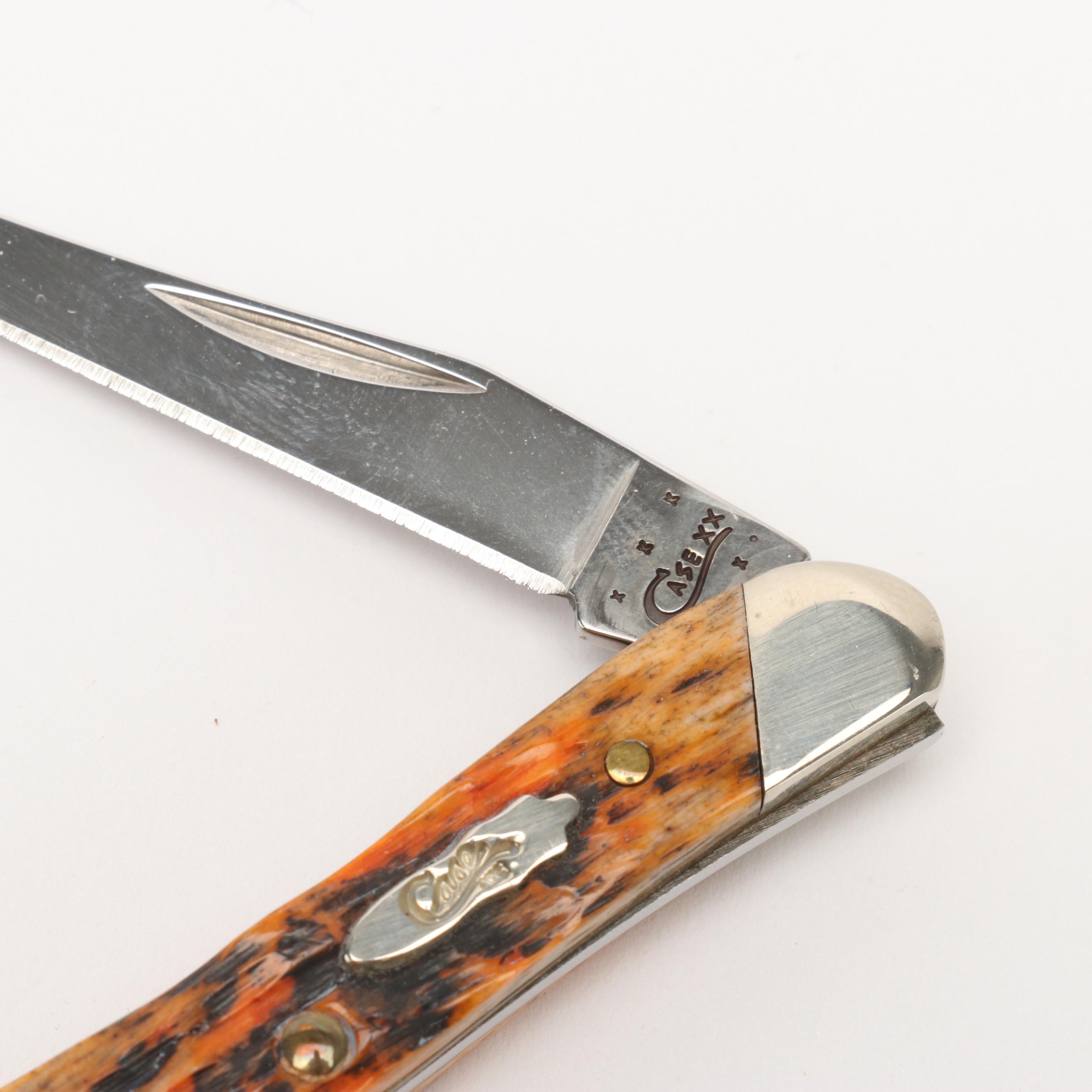 Case Stainless Steel Folding Pocket Knife with Knife Roll