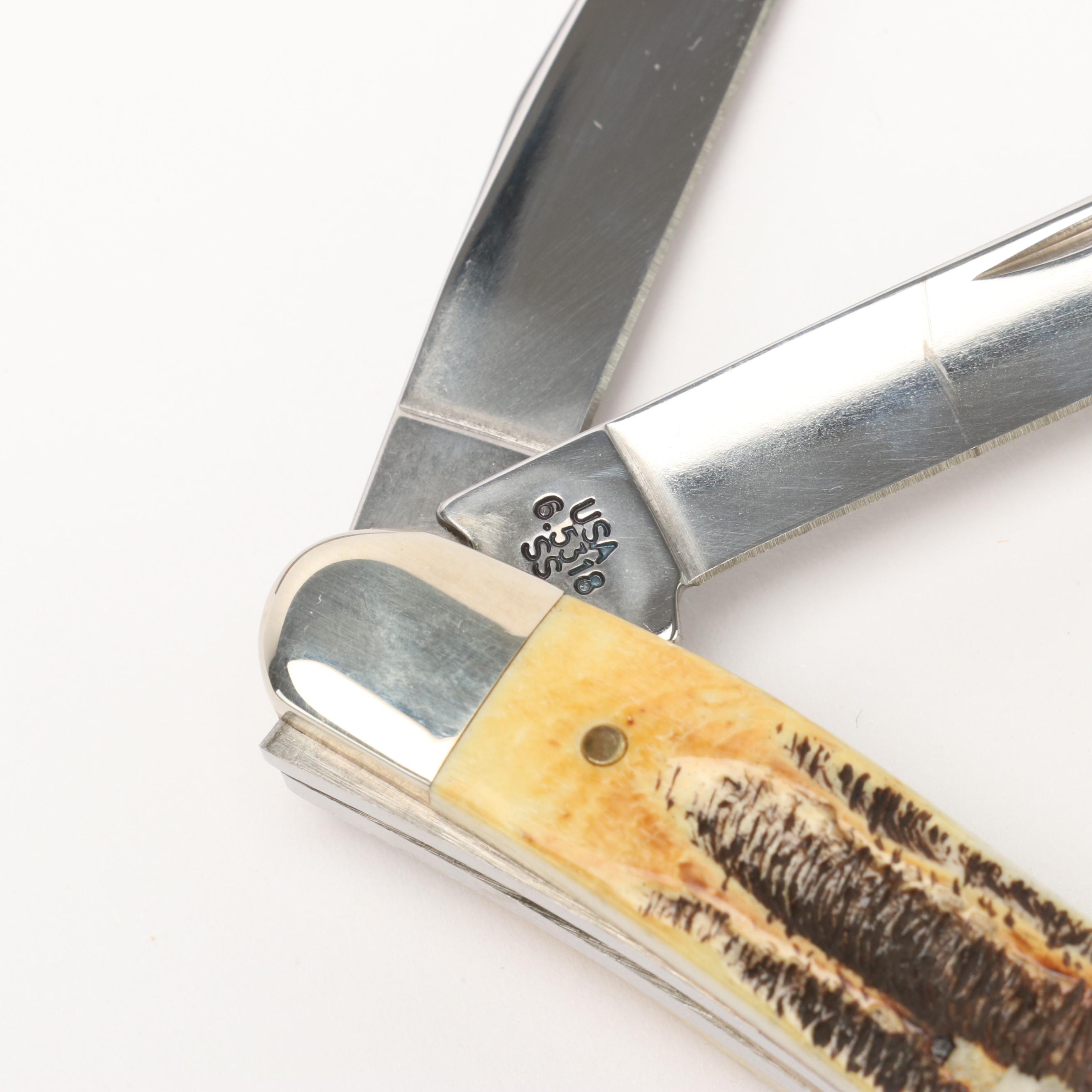 Case Stainless Steel Folding Pocket Knife with Knife Roll