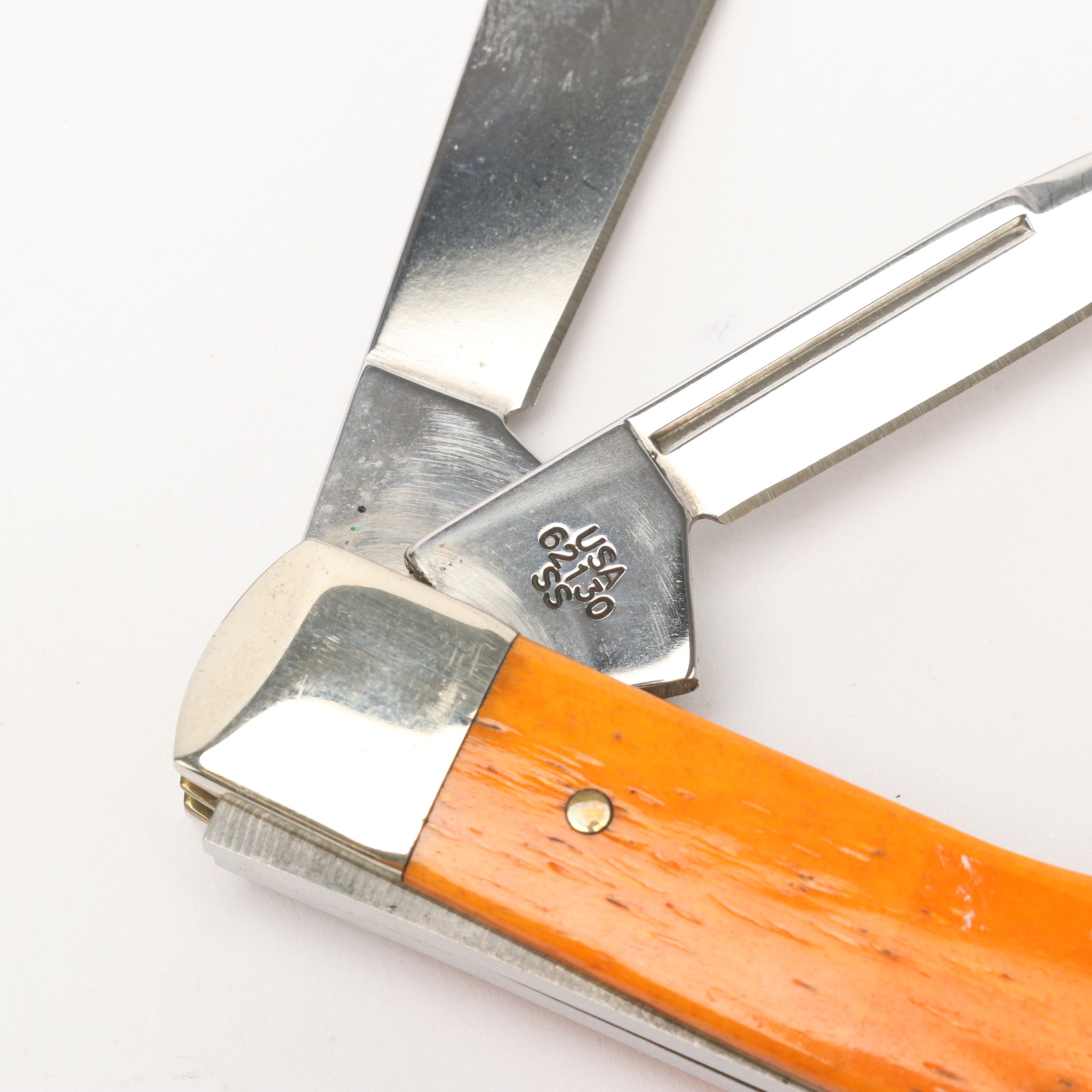 Case Stainless Steel Folding Pocket Knife with Knife Roll