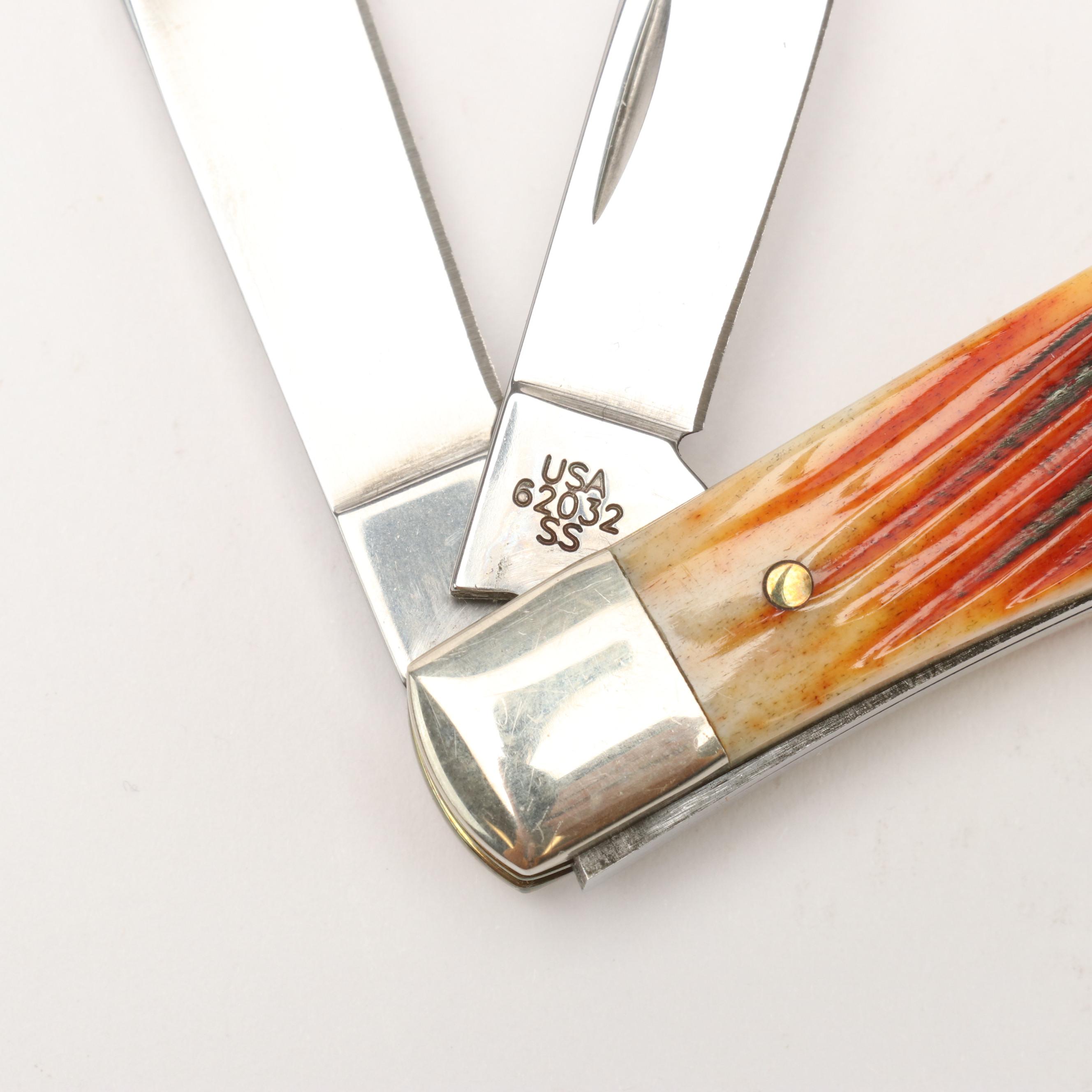 Case Stainless Steel Folding Pocket Knife with Knife Roll