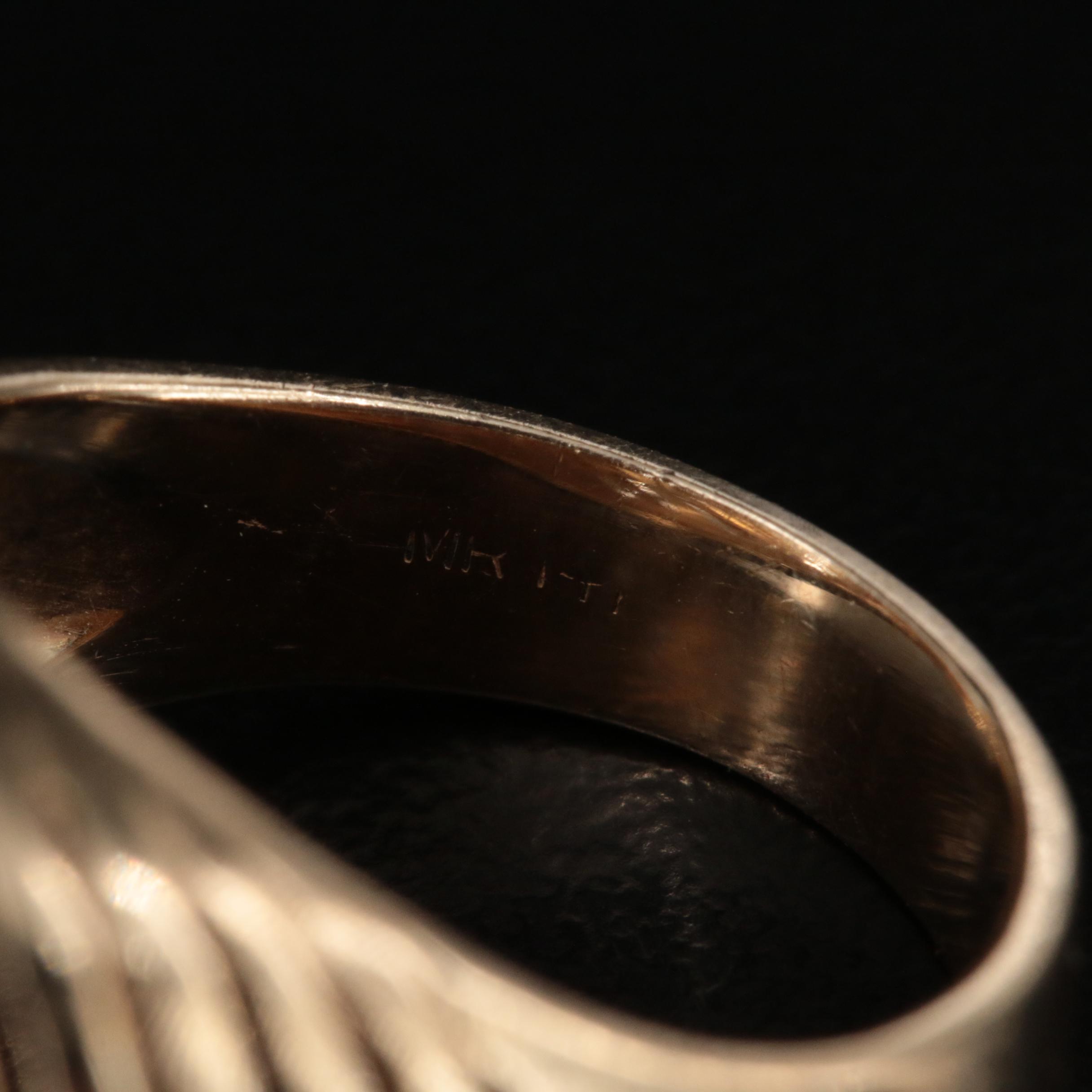 14K Ripple Dome Ring