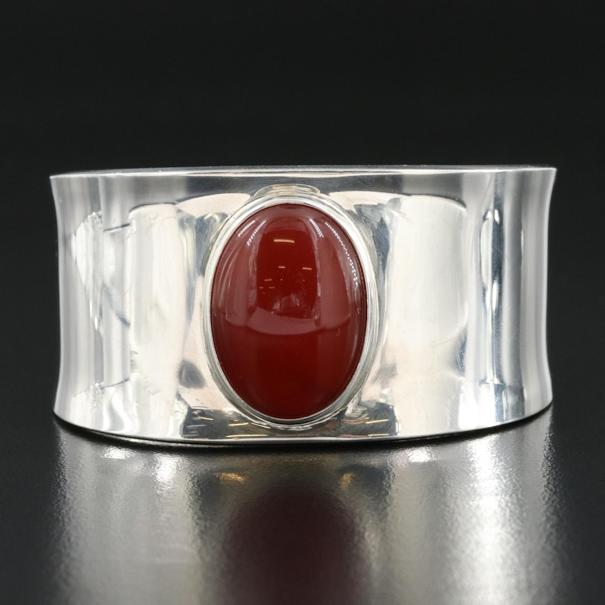 Mexican Sterling Carnelian Cuff