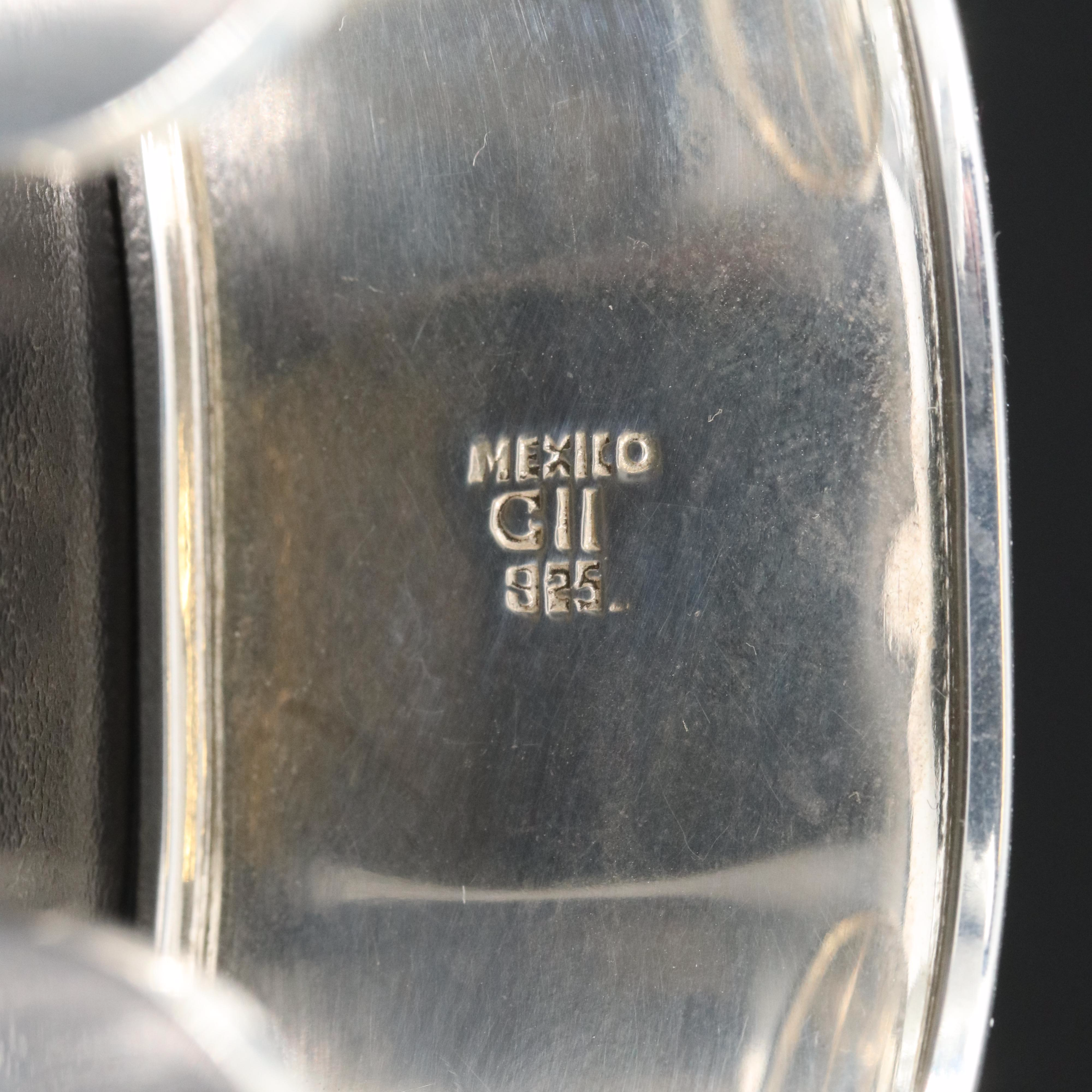 Mexican Sterling Carnelian Cuff