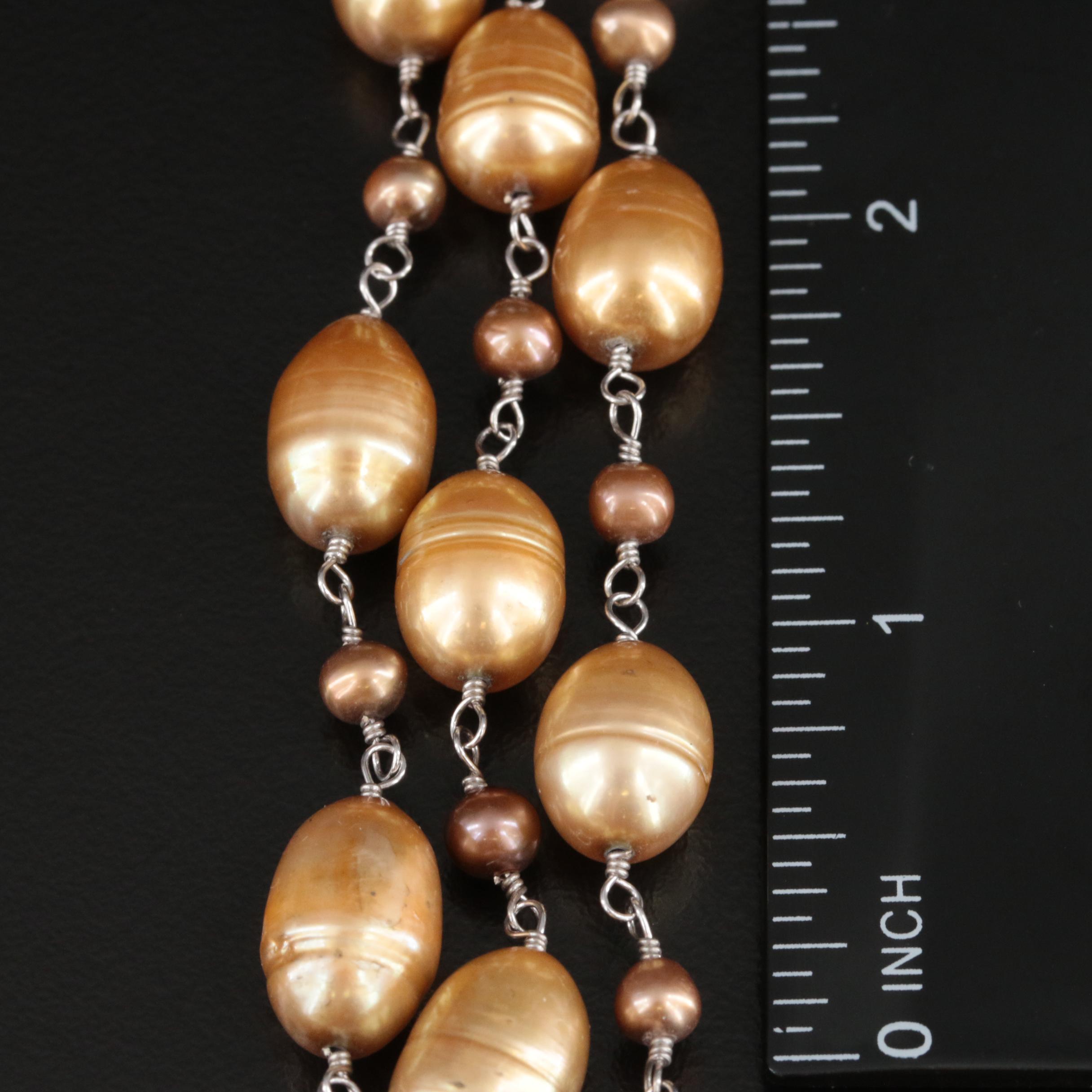 Sterling Pearl Multi-Strand Necklace