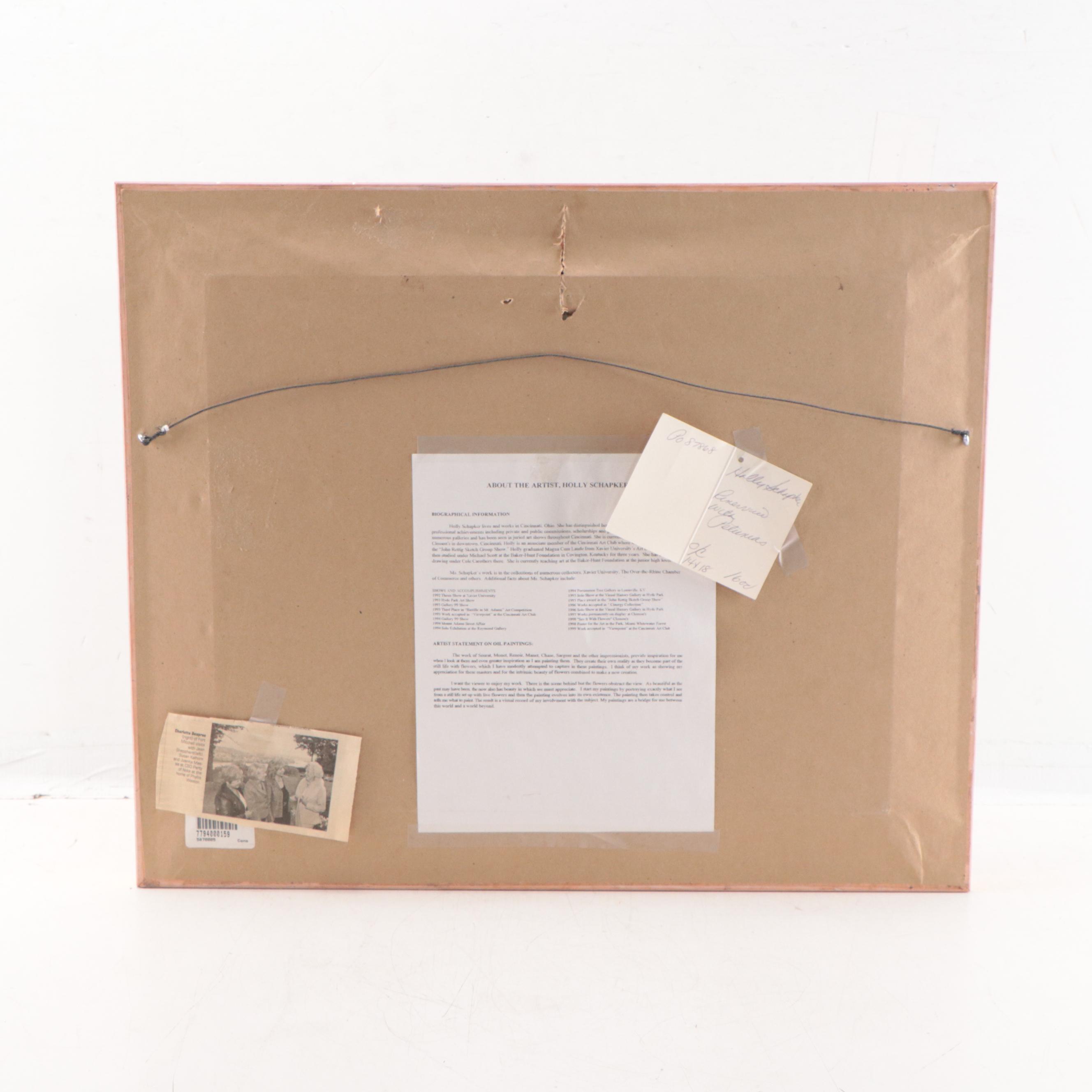 Holly Schapker Oil Painting of Cincinnati "Riverview With Petunias"