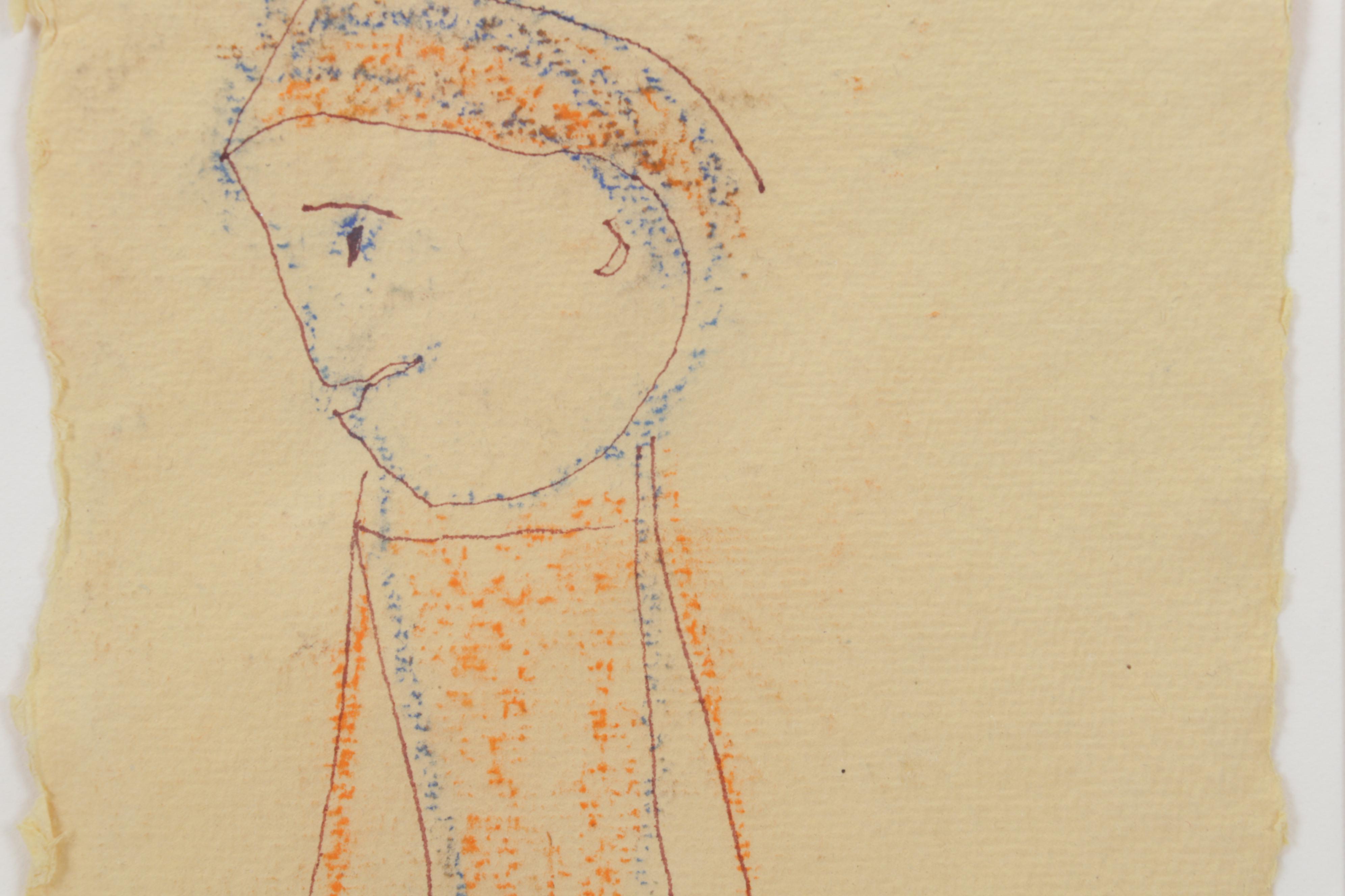 Bill Miller Colored Pencil Drawing "Guy," Circa 2000