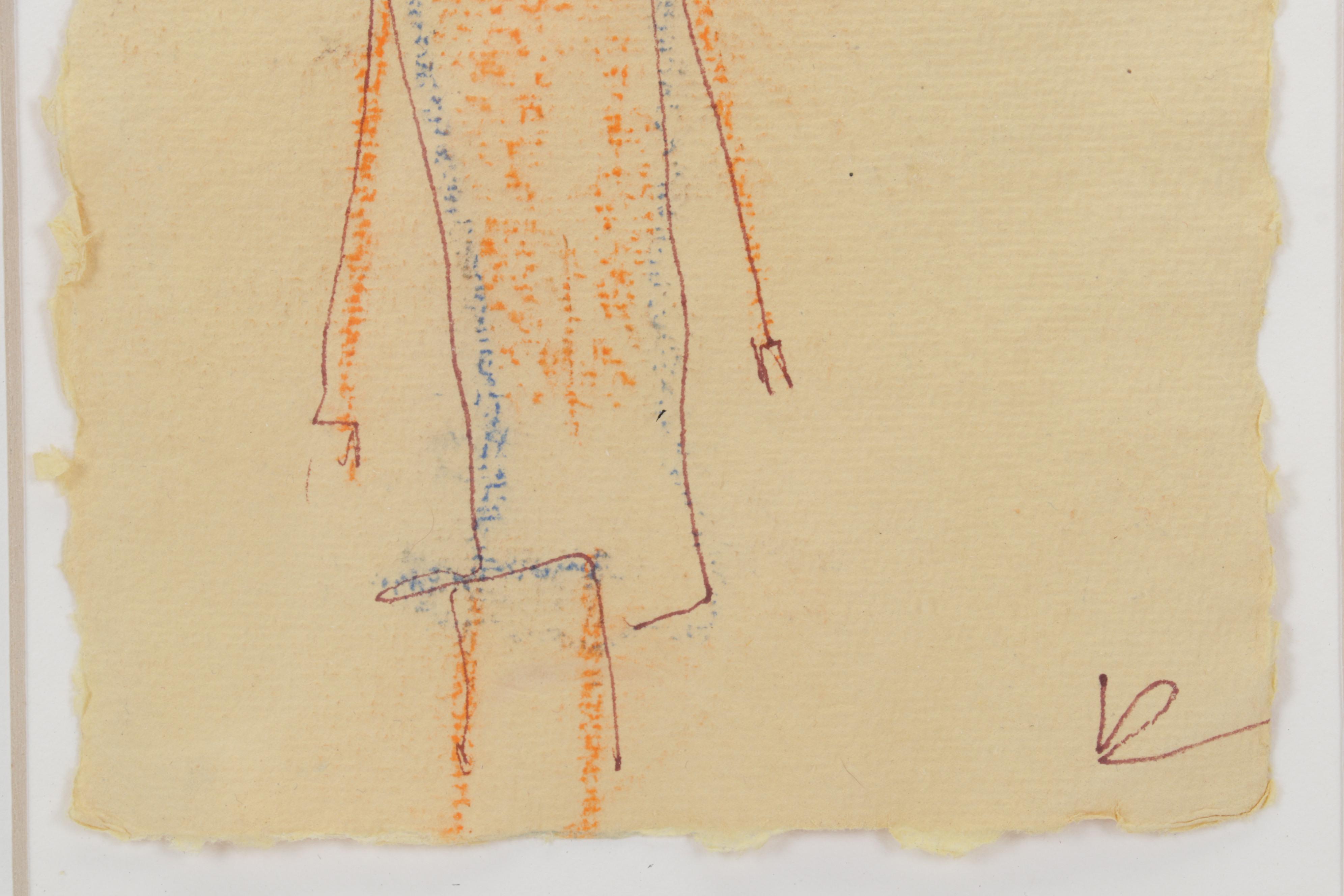 Bill Miller Colored Pencil Drawing "Guy," Circa 2000