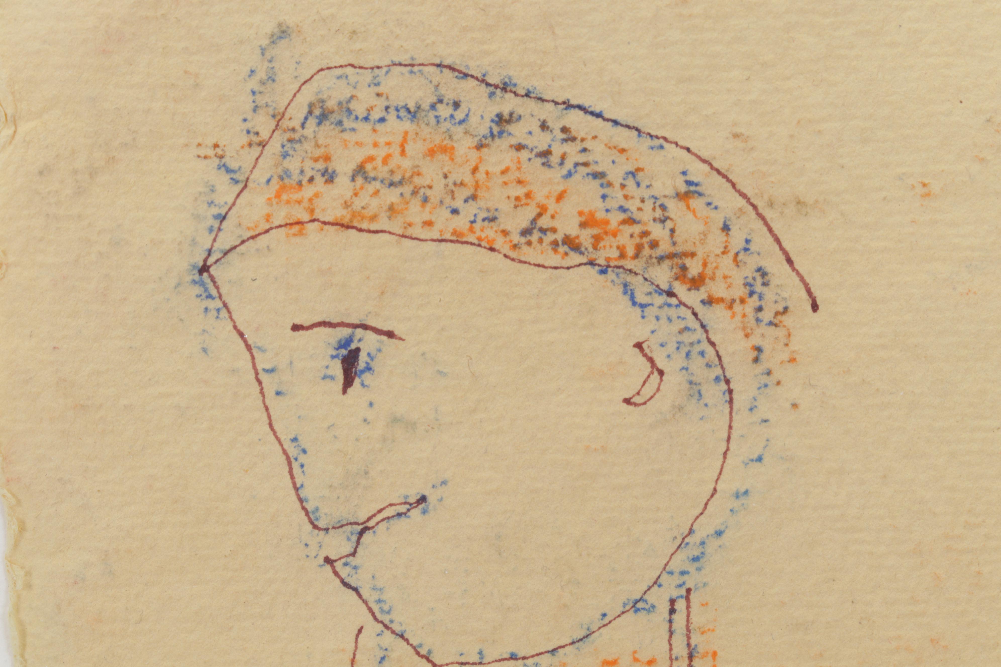 Bill Miller Colored Pencil Drawing "Guy," Circa 2000