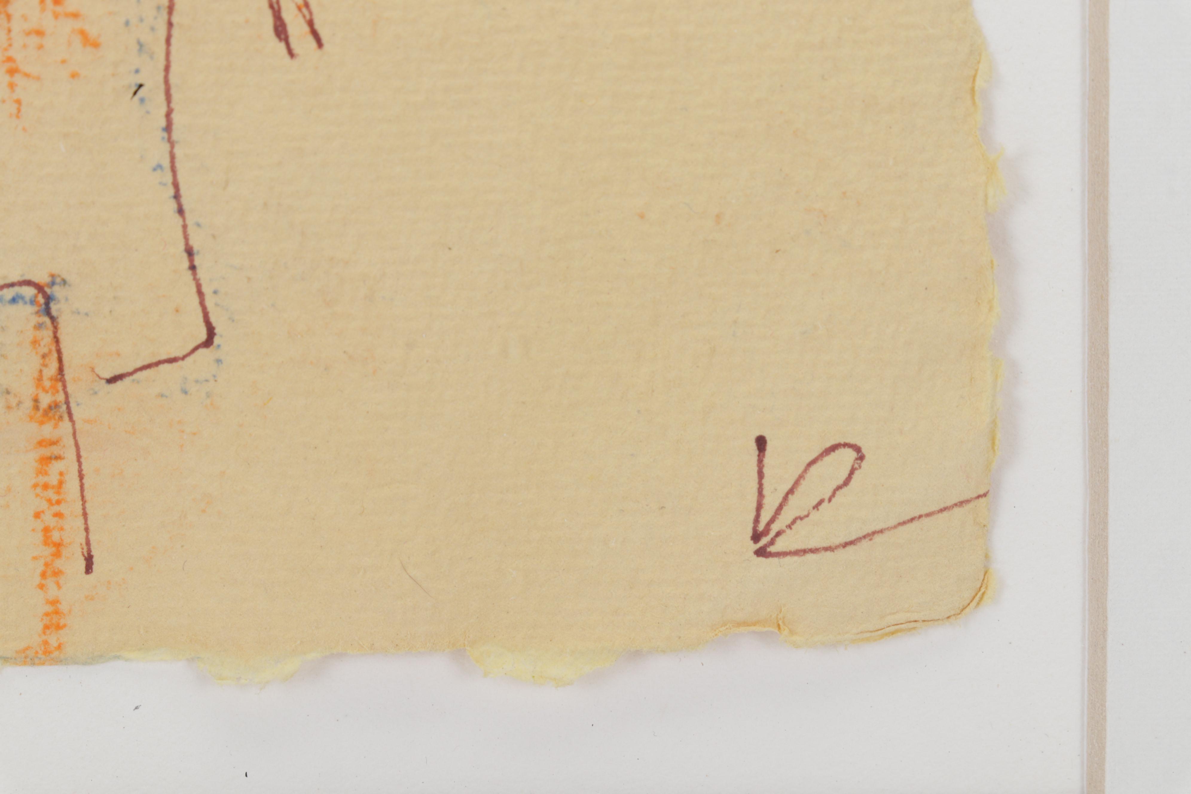 Bill Miller Colored Pencil Drawing "Guy," Circa 2000