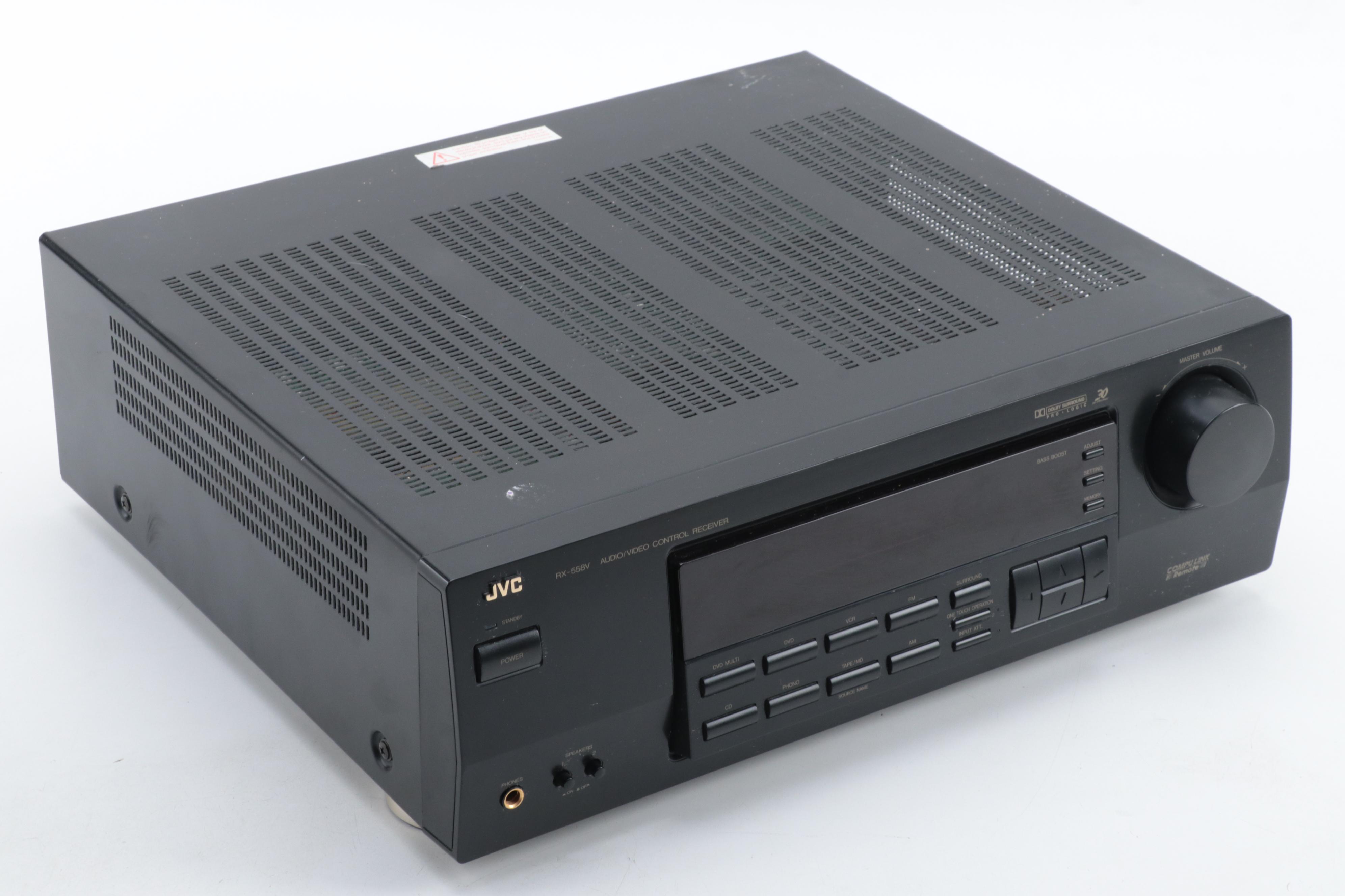 JVC Audio/Video Receiver with Sony 5-Disc CD Carousel, Late 20th Century