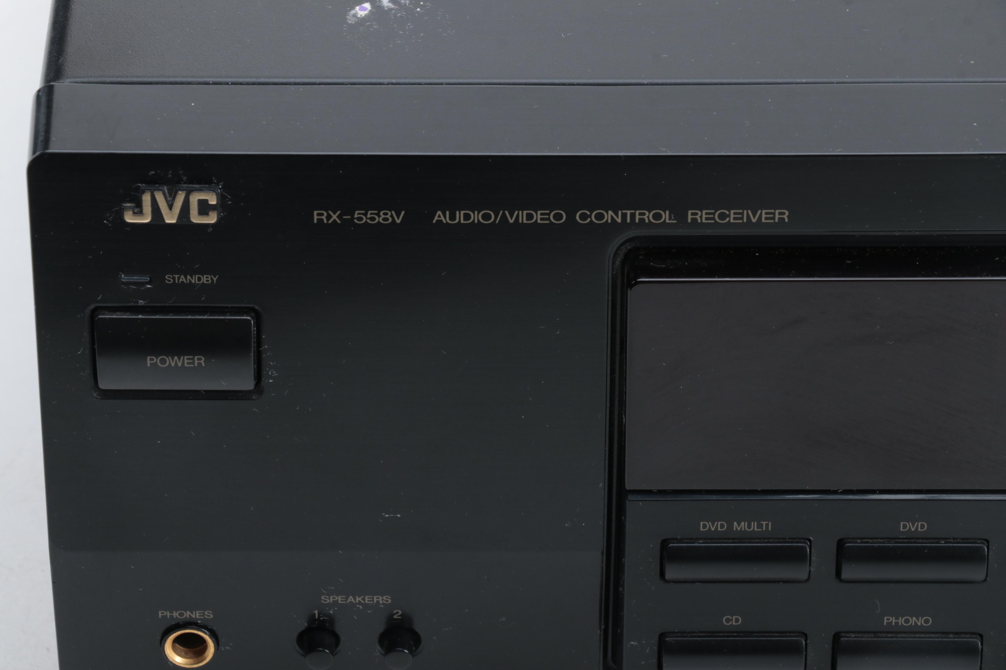 JVC Audio/Video Receiver with Sony 5-Disc CD Carousel, Late 20th Century