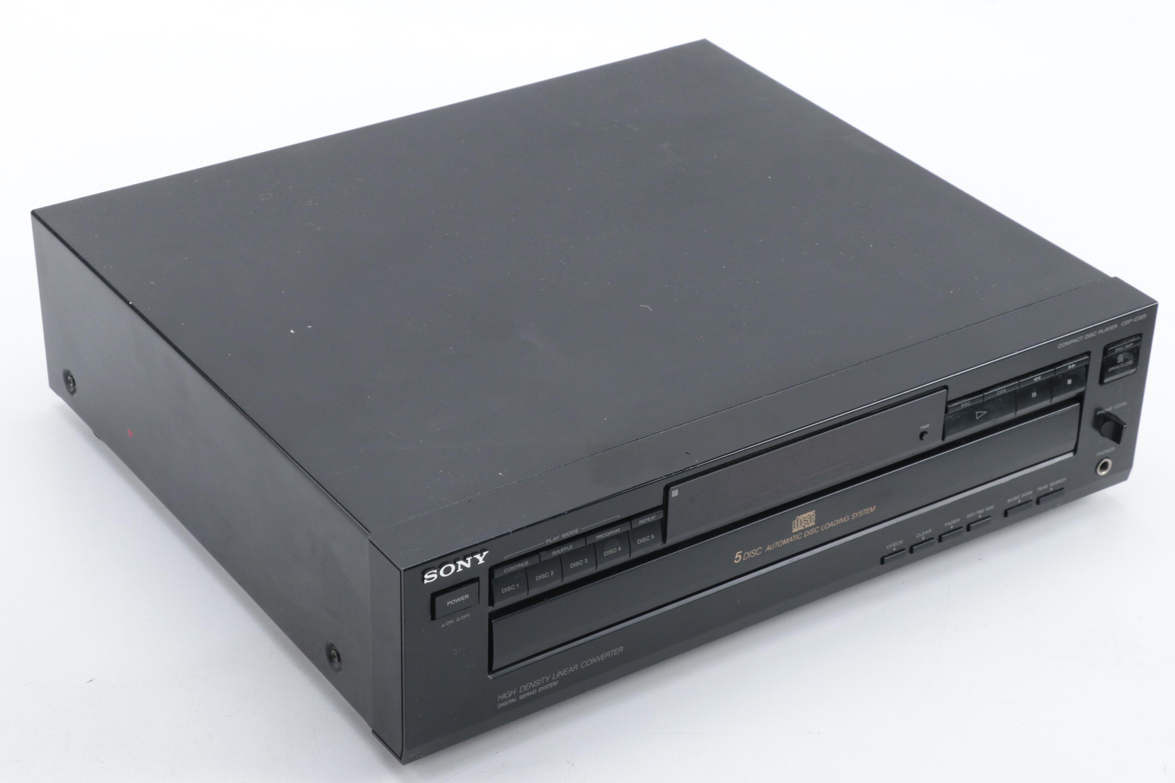 JVC Audio/Video Receiver with Sony 5-Disc CD Carousel, Late 20th Century