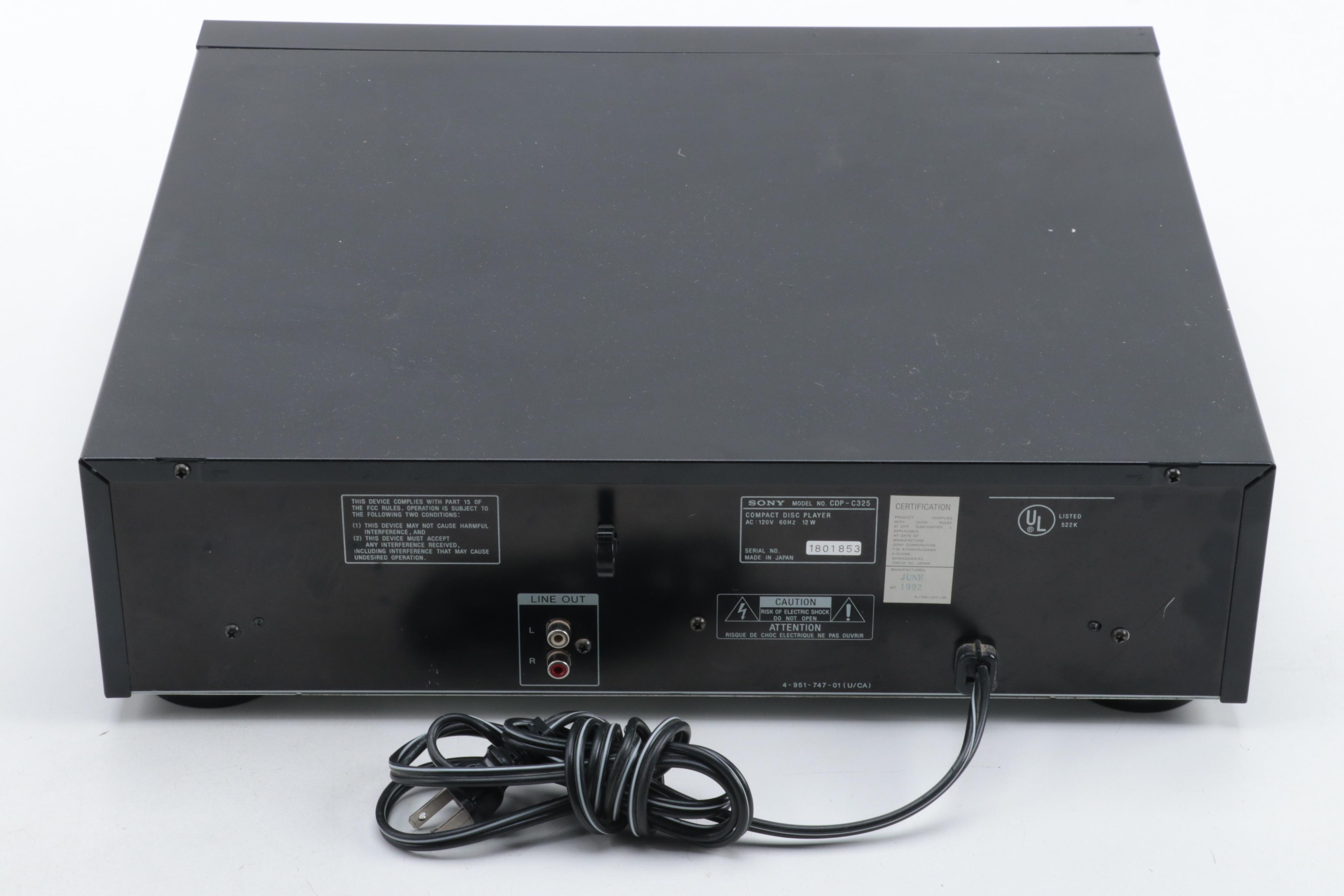 JVC Audio/Video Receiver with Sony 5-Disc CD Carousel, Late 20th Century