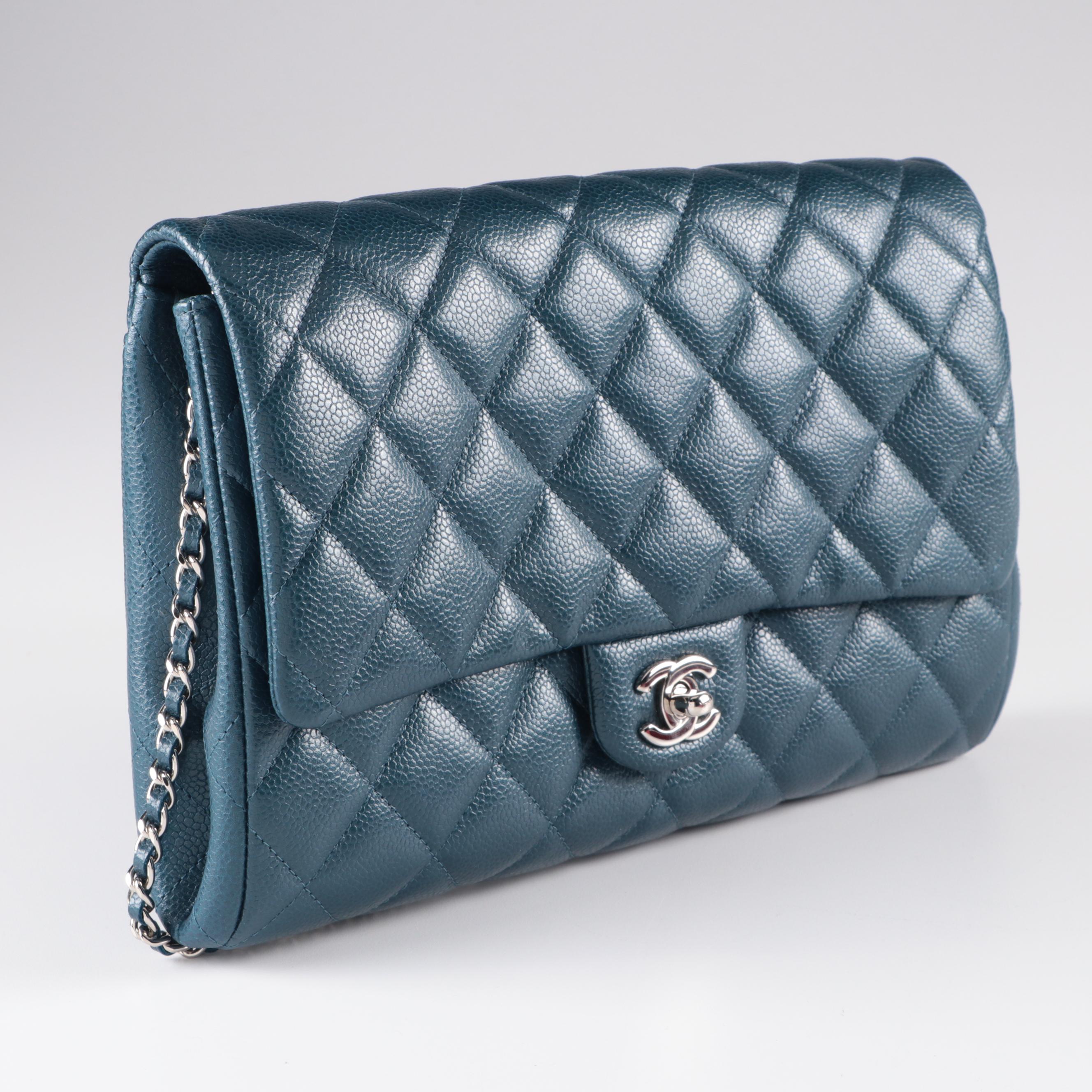 Chanel Clutch with Chain in Quilted Caviar Leather