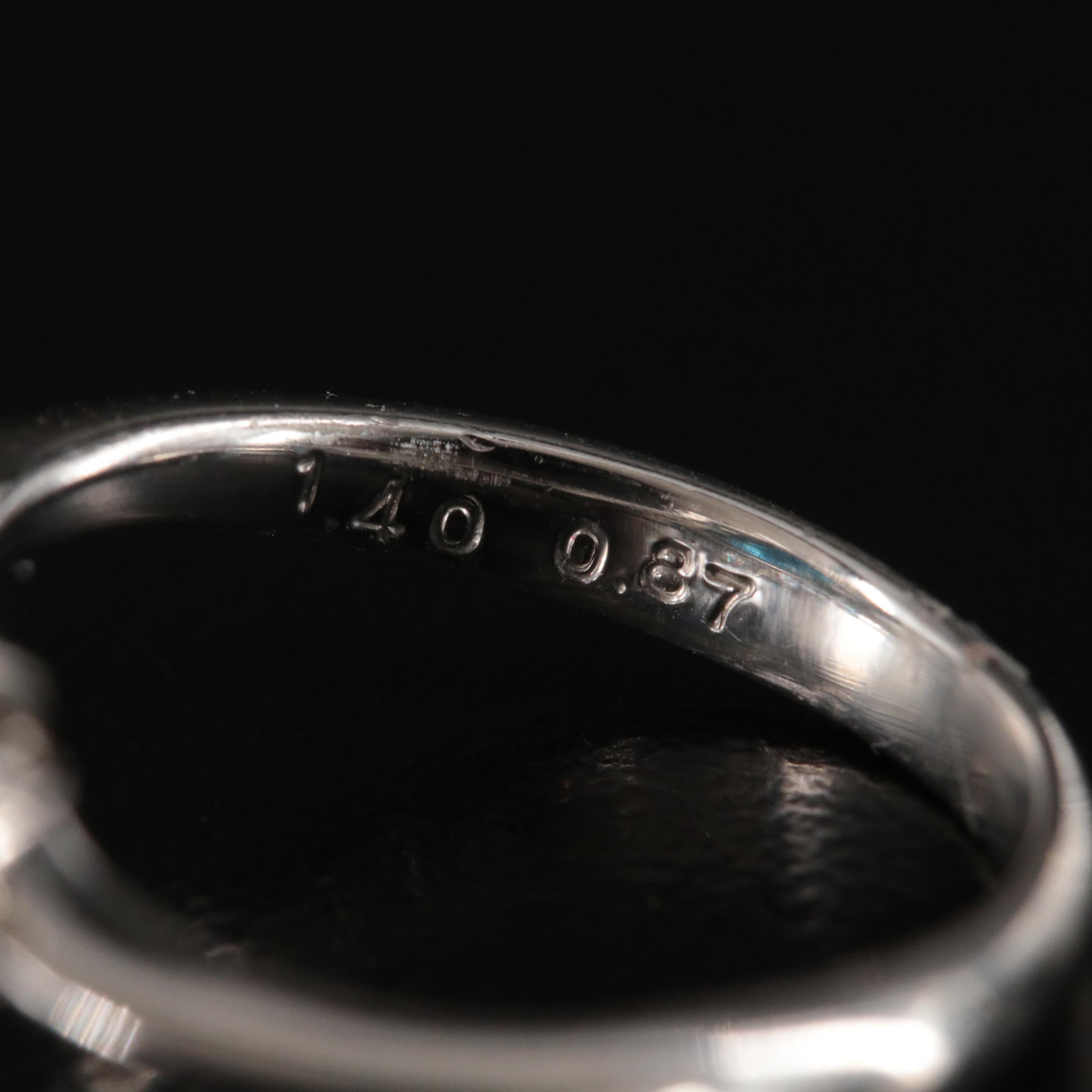 Platinum Indicolite Tourmaline and Diamond Ring with GIA Report