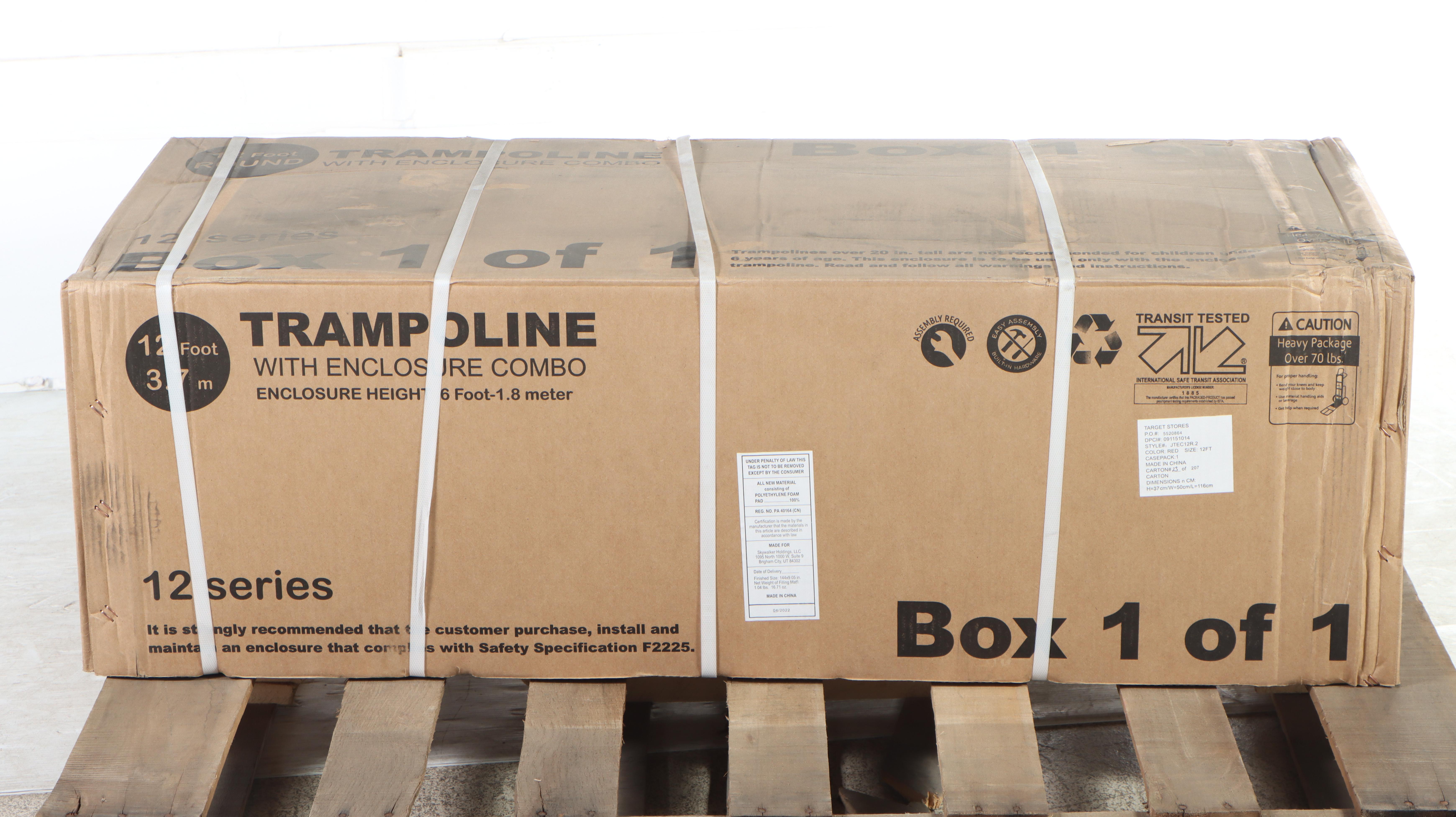 Skywalker Trampolines 12' Round Jump-N-Toss Trampoline with Enclosure