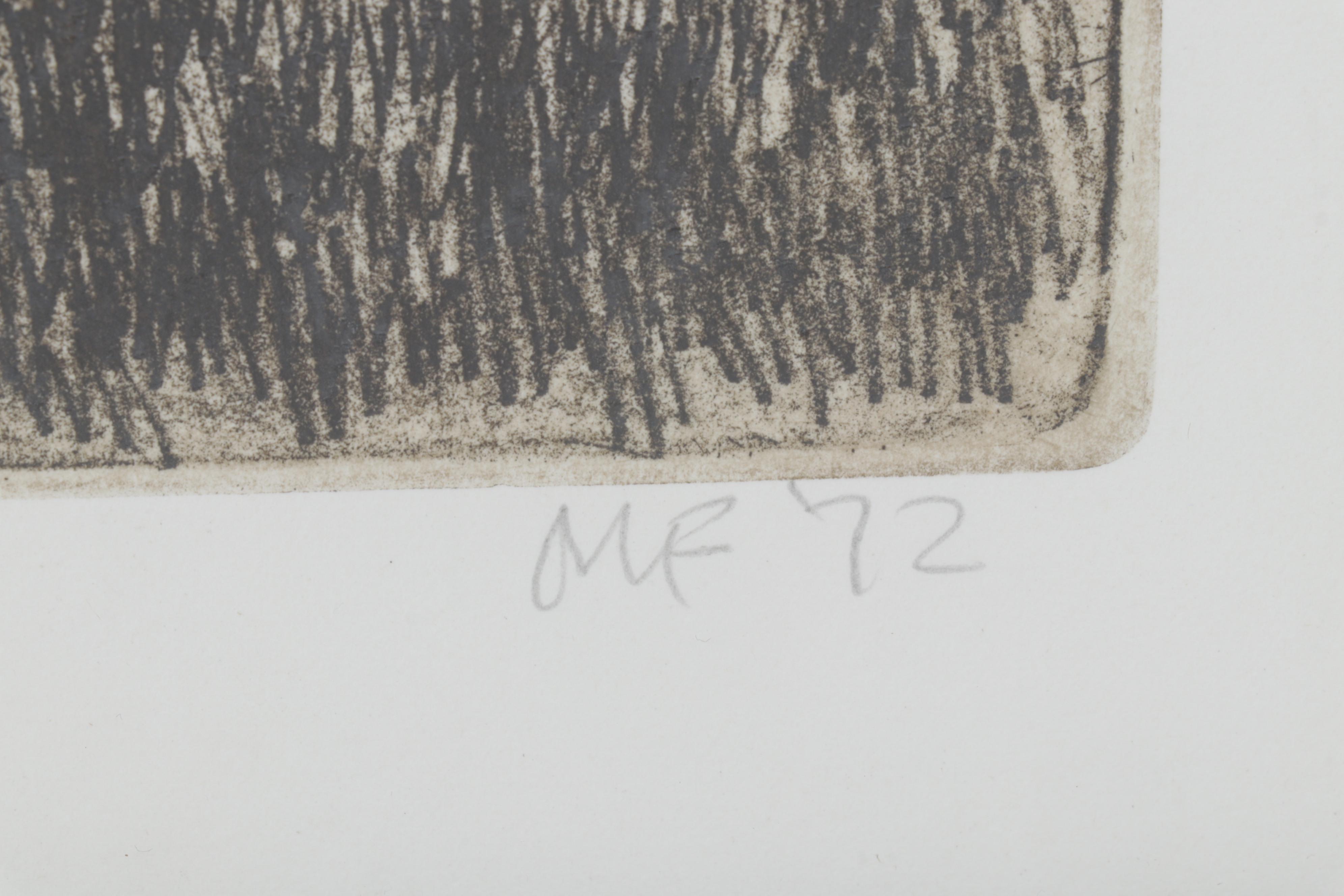 Landscape Etching "Delta Fog," 1972