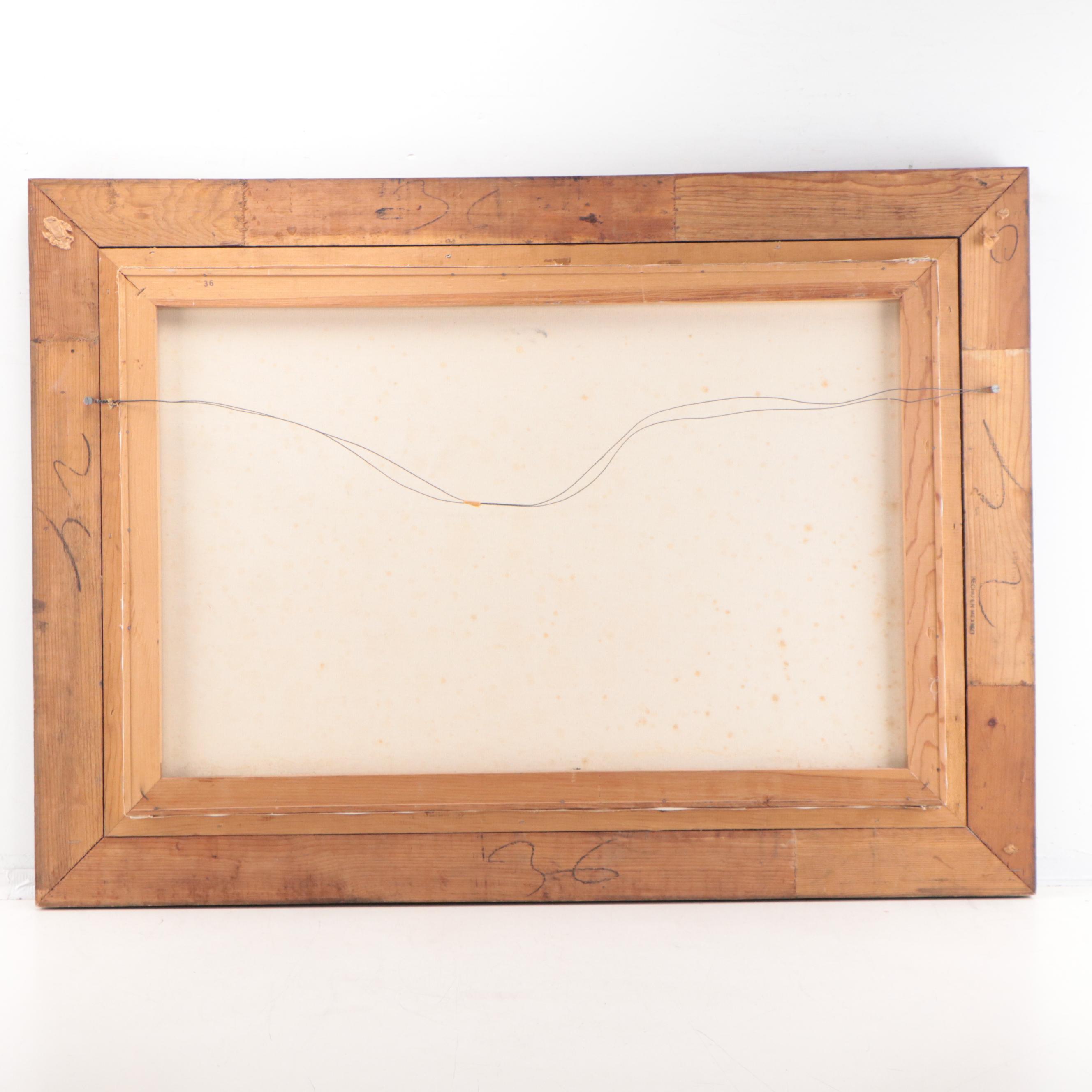 Robert Schoellkopf Mountain Landscape Oil Painting With Hot Air Balloon