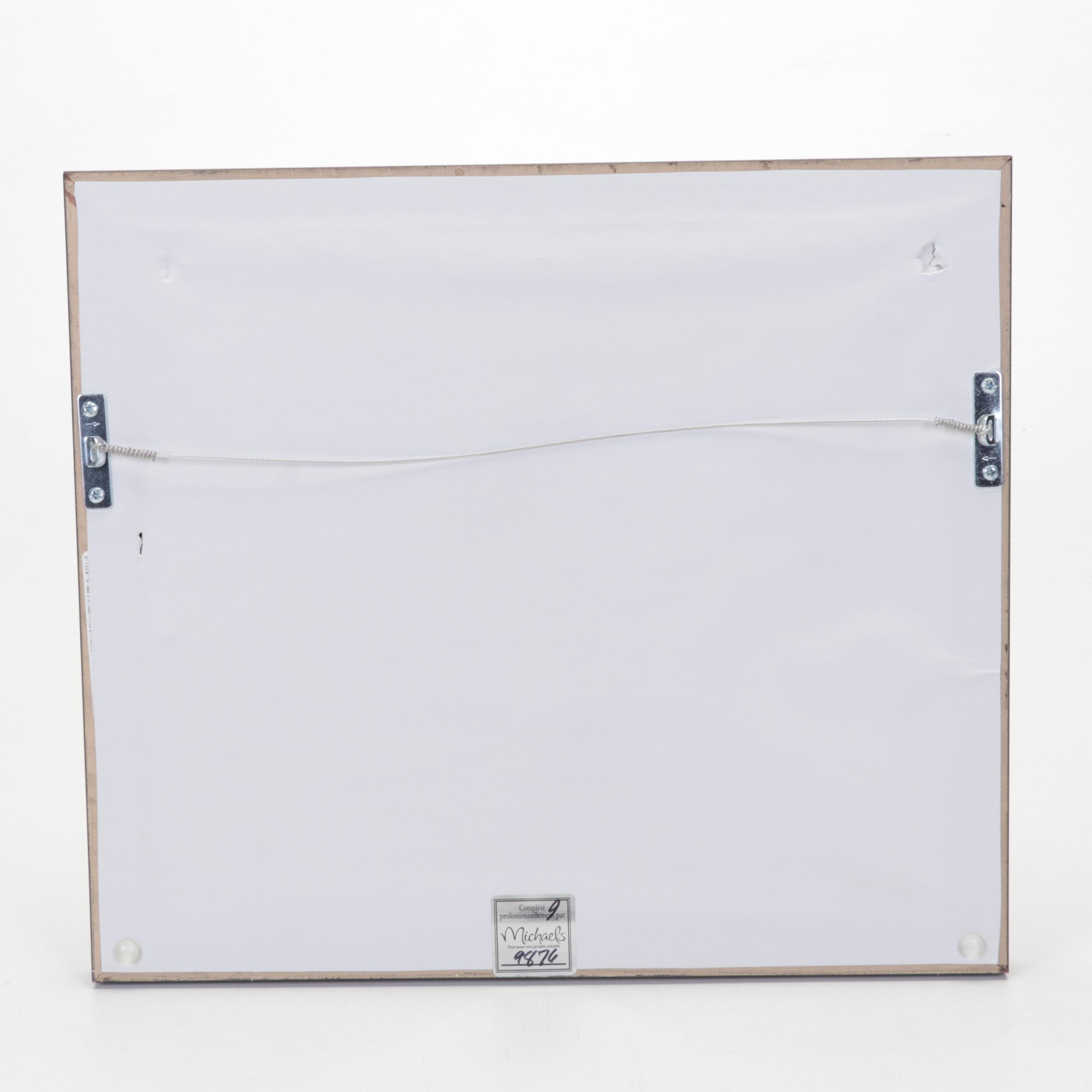 Ellen Jones Watercolor Painting of Autumn Barn Scene, Circa 1975