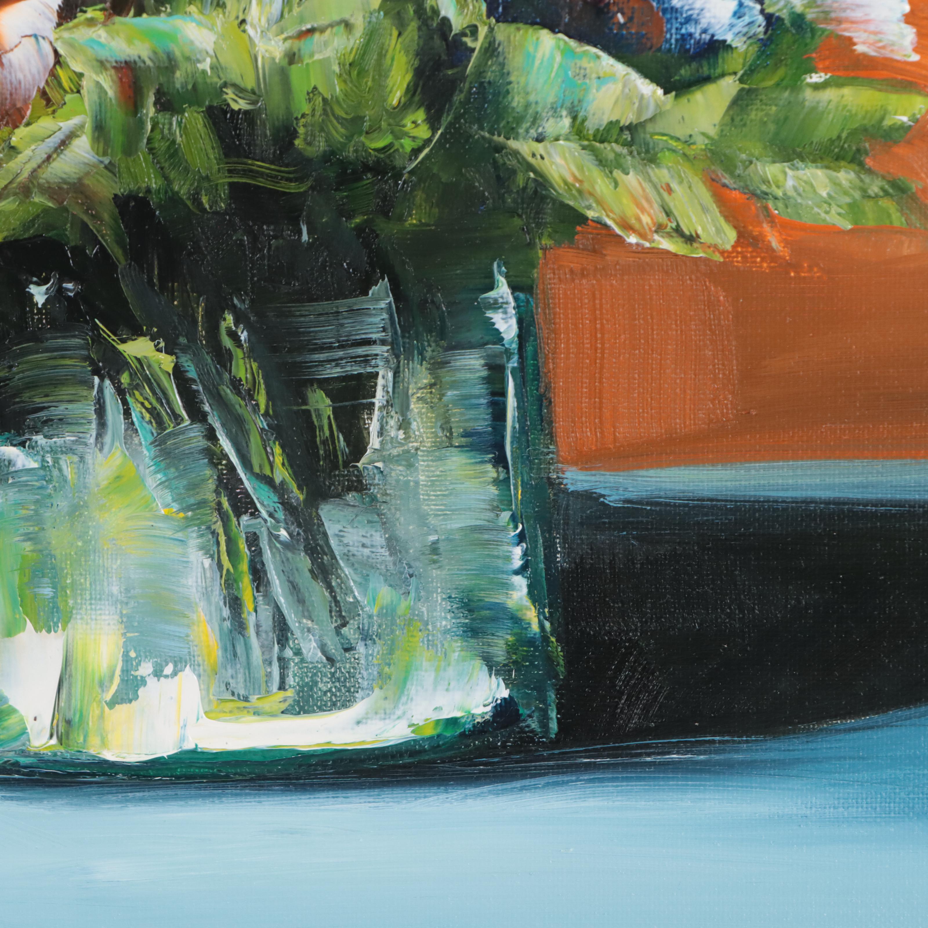 José M. Lima Floral Still Life Oil Painting, 2023