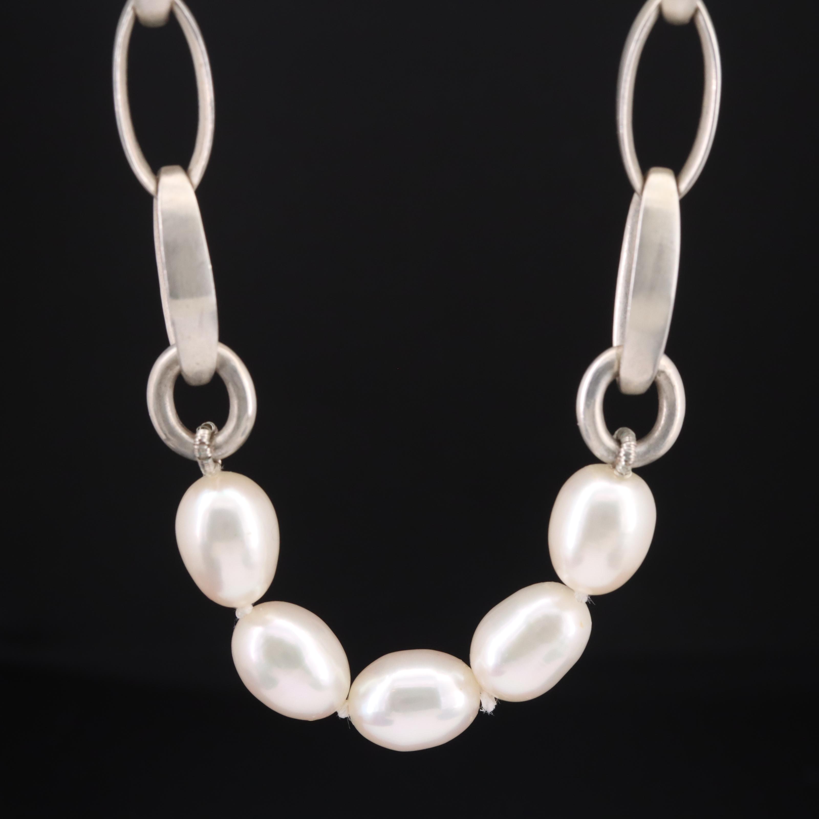 Slane and Slane Sterling Pearl Necklace