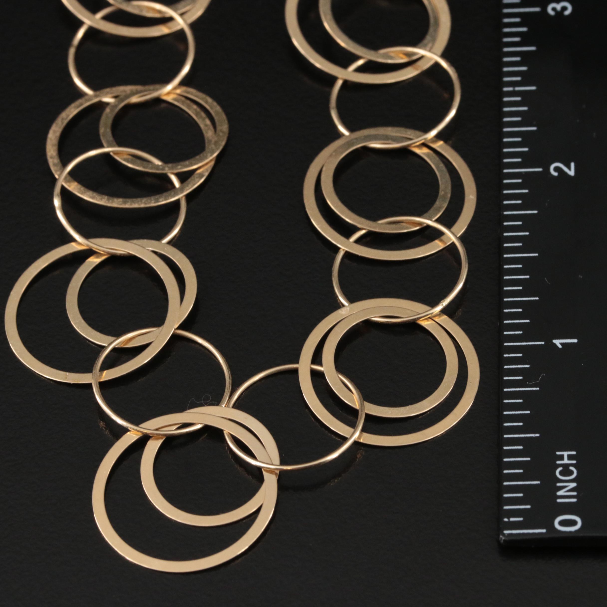 Italian 14K Concentric Circle Necklace