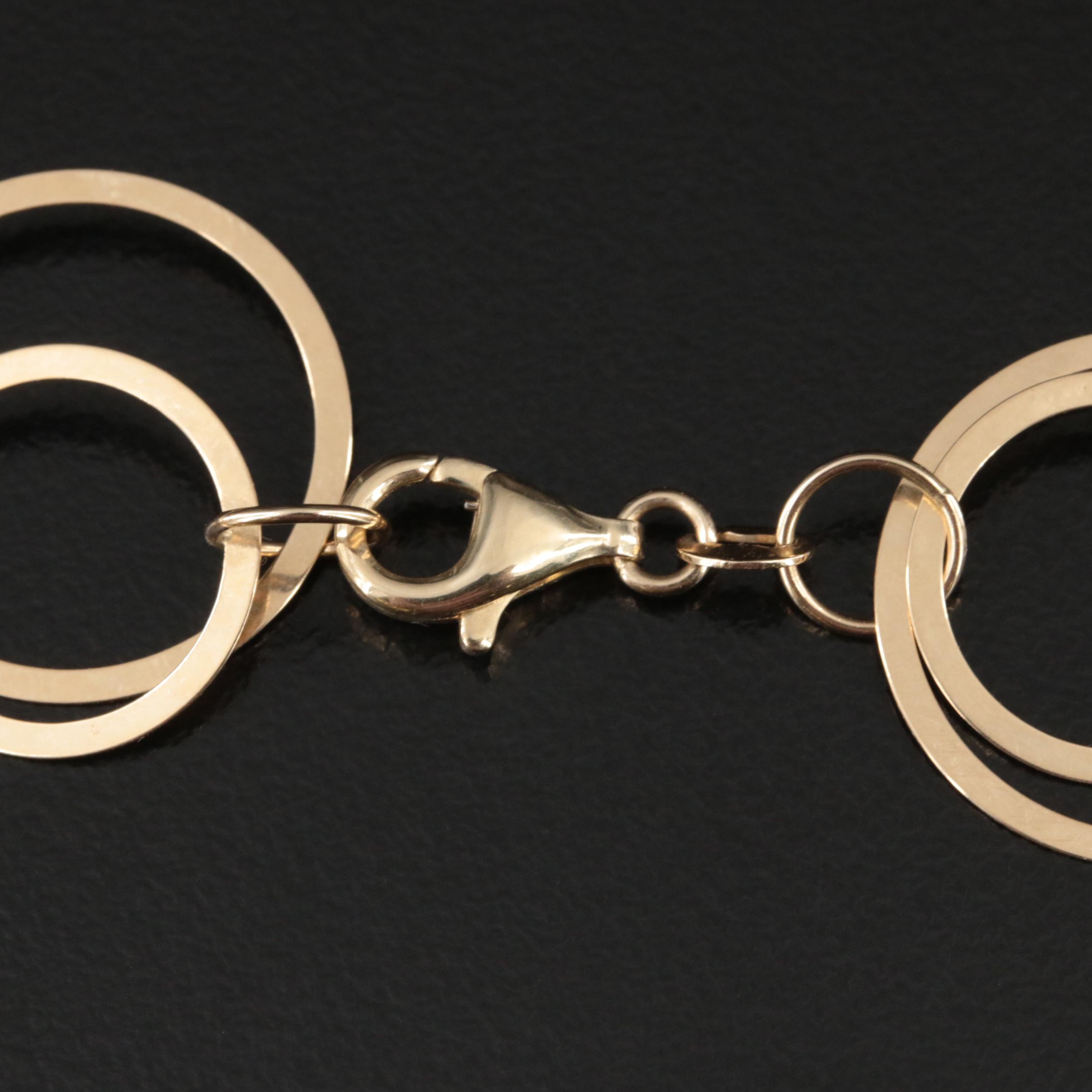 Italian 14K Concentric Circle Necklace