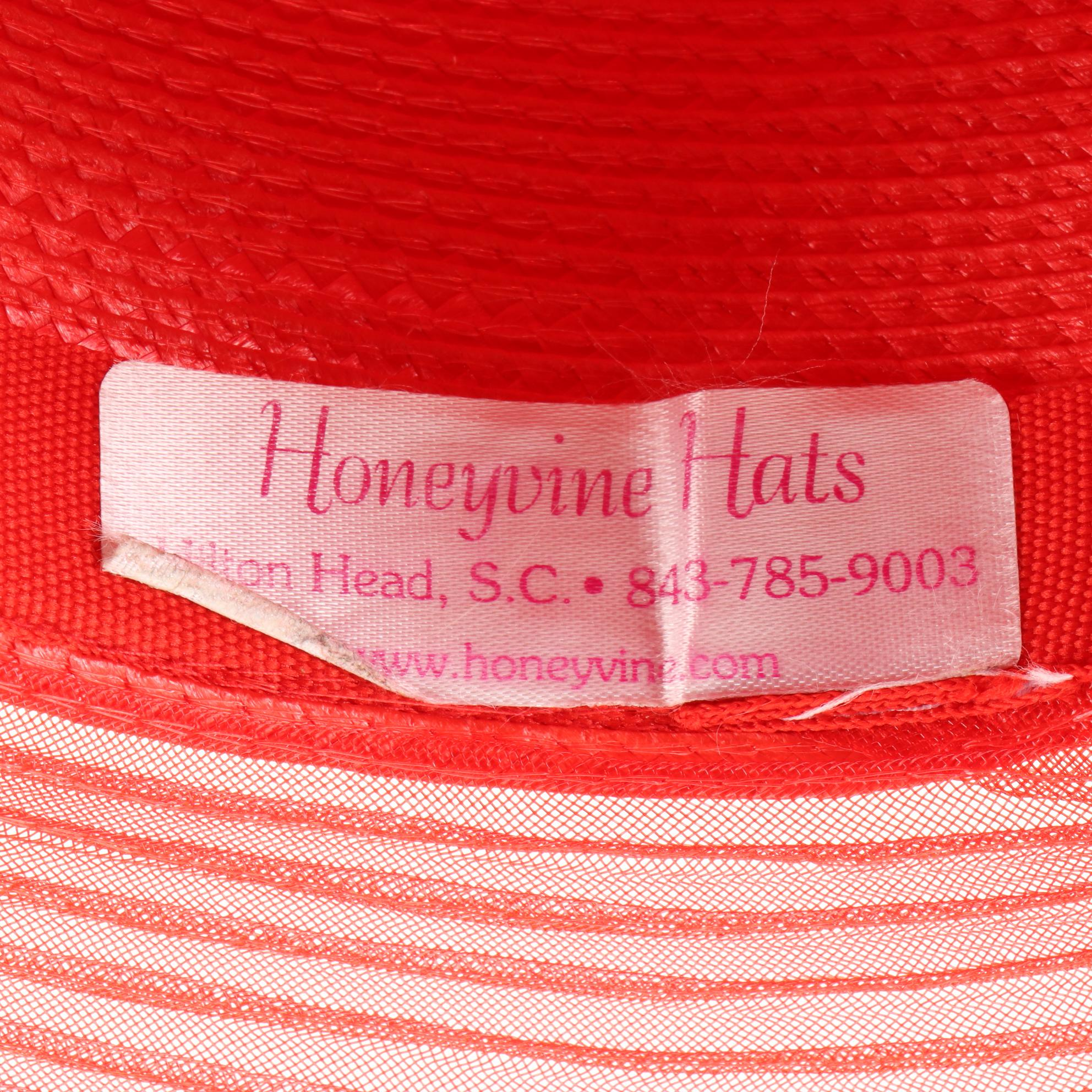 Honeyvine Hats Embellished Occasion Wide Brim Hats with Box