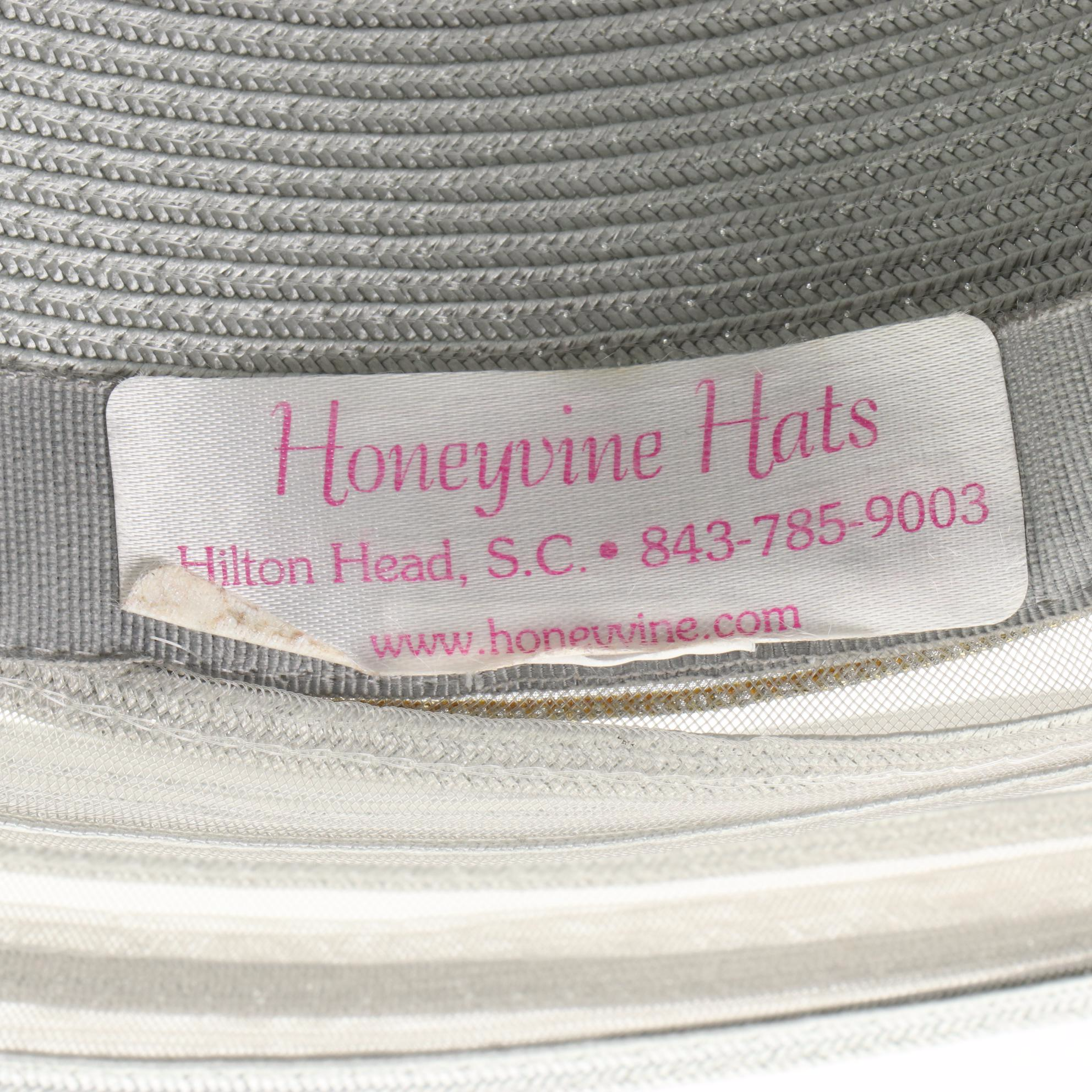 Honeyvine Hats Embellished Occasion Wide Brim Hats with Box
