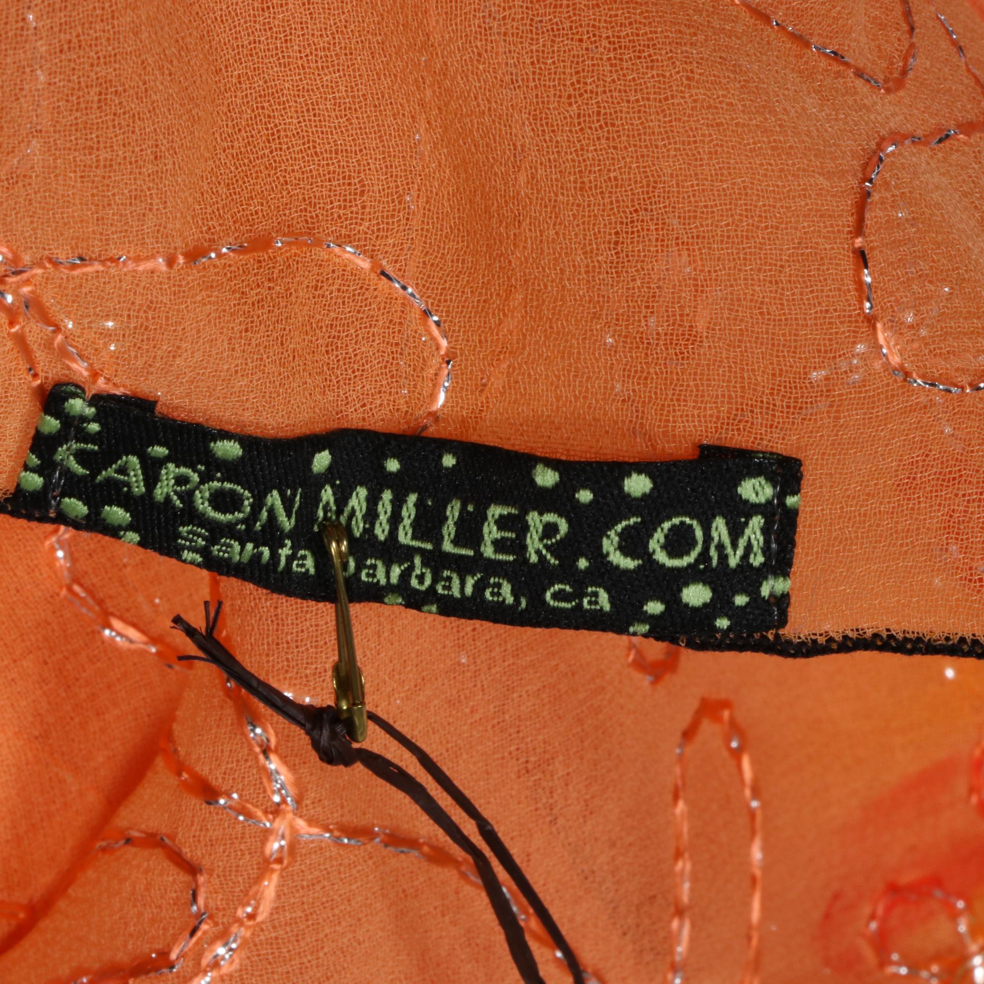 Caron Miller "La Wrap-Her" Embroidered Wrap Scarf in Handpainted Rayon and More