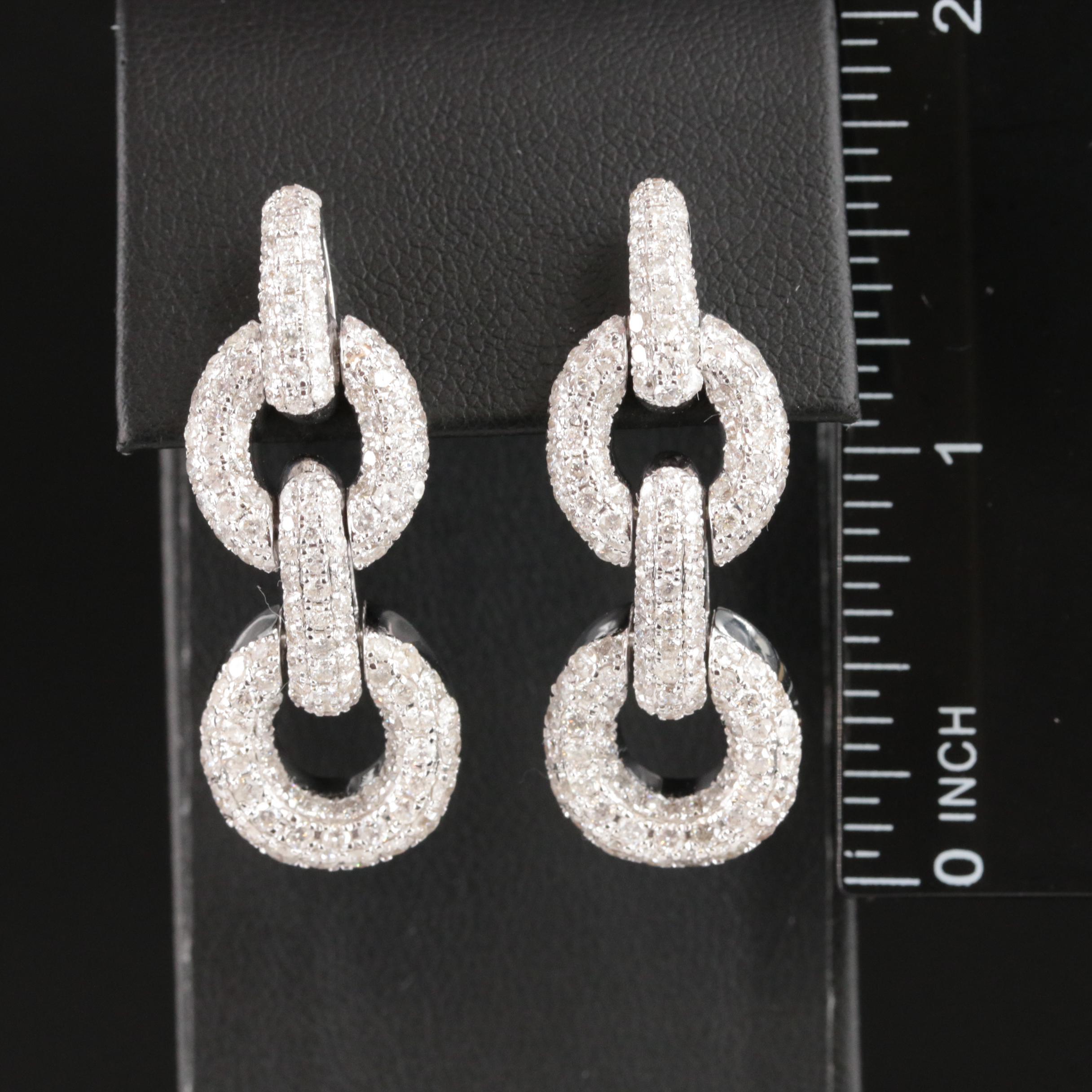 14K 4.89 CTW Diamond Link Earrings