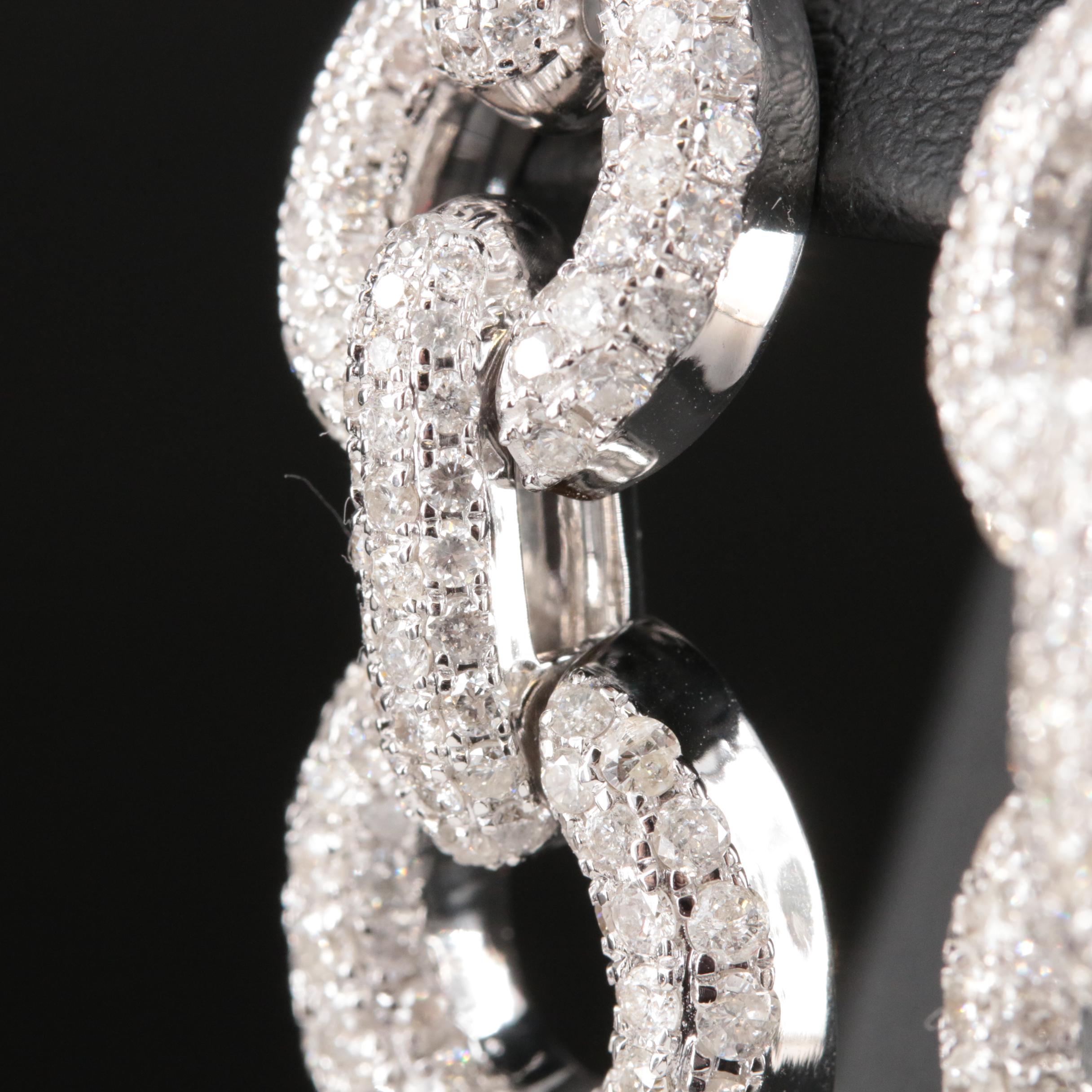 14K 4.89 CTW Diamond Link Earrings