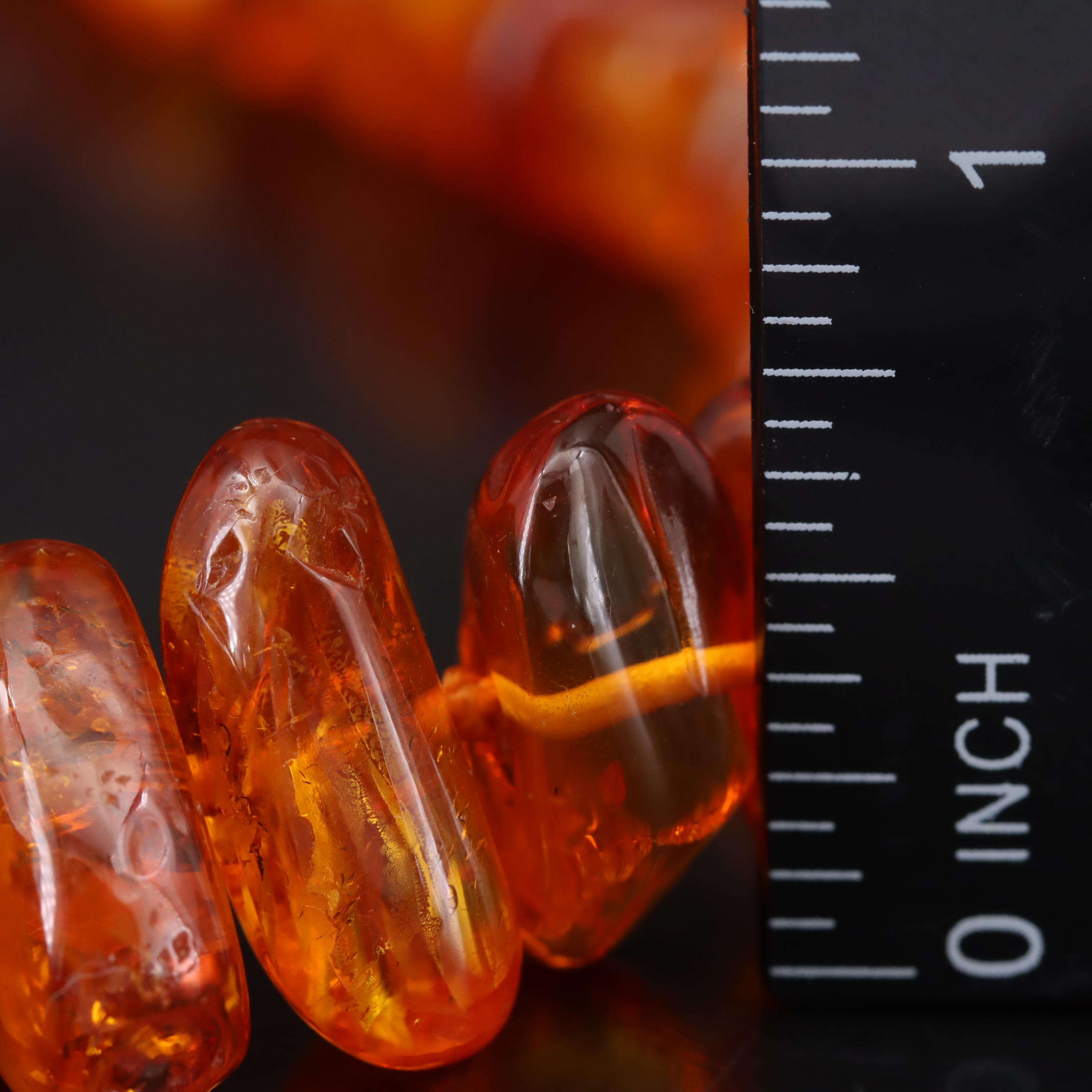 Sterling Amber Bead and Geometric Set Necklaces