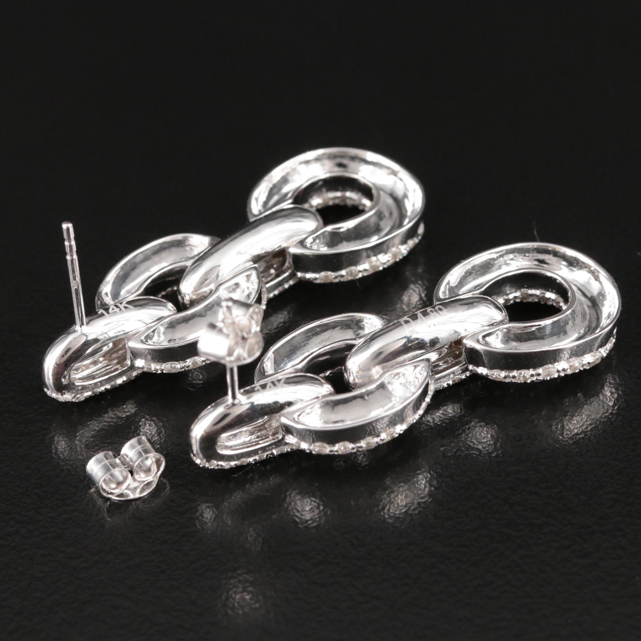 14K 4.89 CTW Diamond Link Earrings