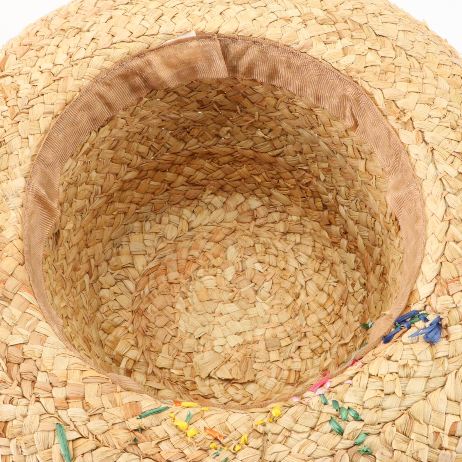 Woven Kettle Brim Sun Hats with Flower Accessories and Hat Box