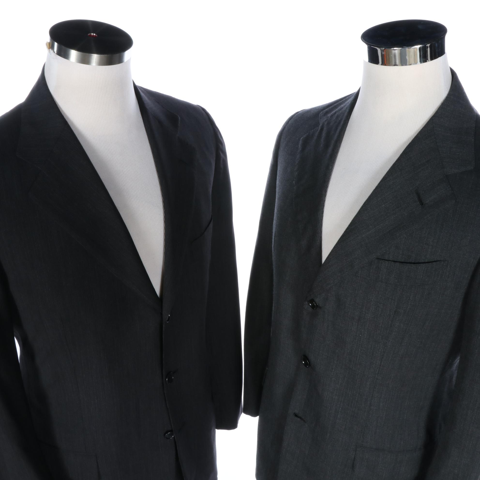 Men's Gianni Campagna and Kiton Three-Button Suits in Lightweight Wool