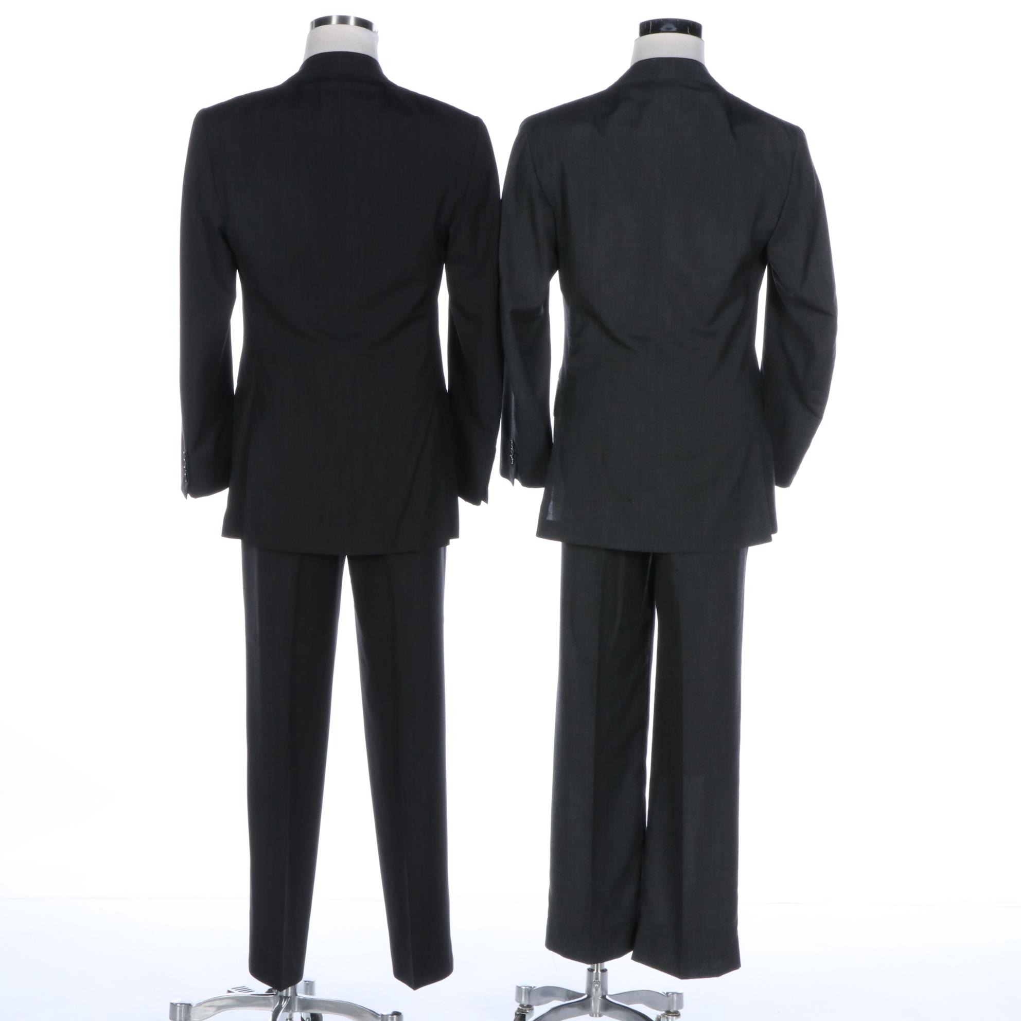 Men's Gianni Campagna and Kiton Three-Button Suits in Lightweight Wool
