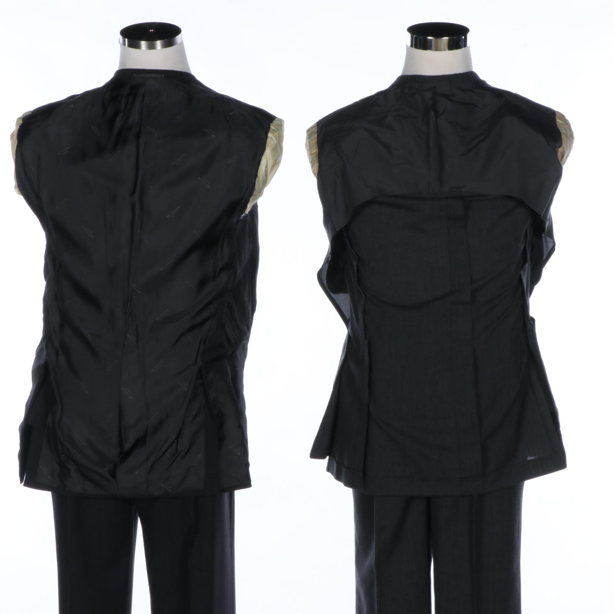 Men's Gianni Campagna and Kiton Three-Button Suits in Lightweight Wool